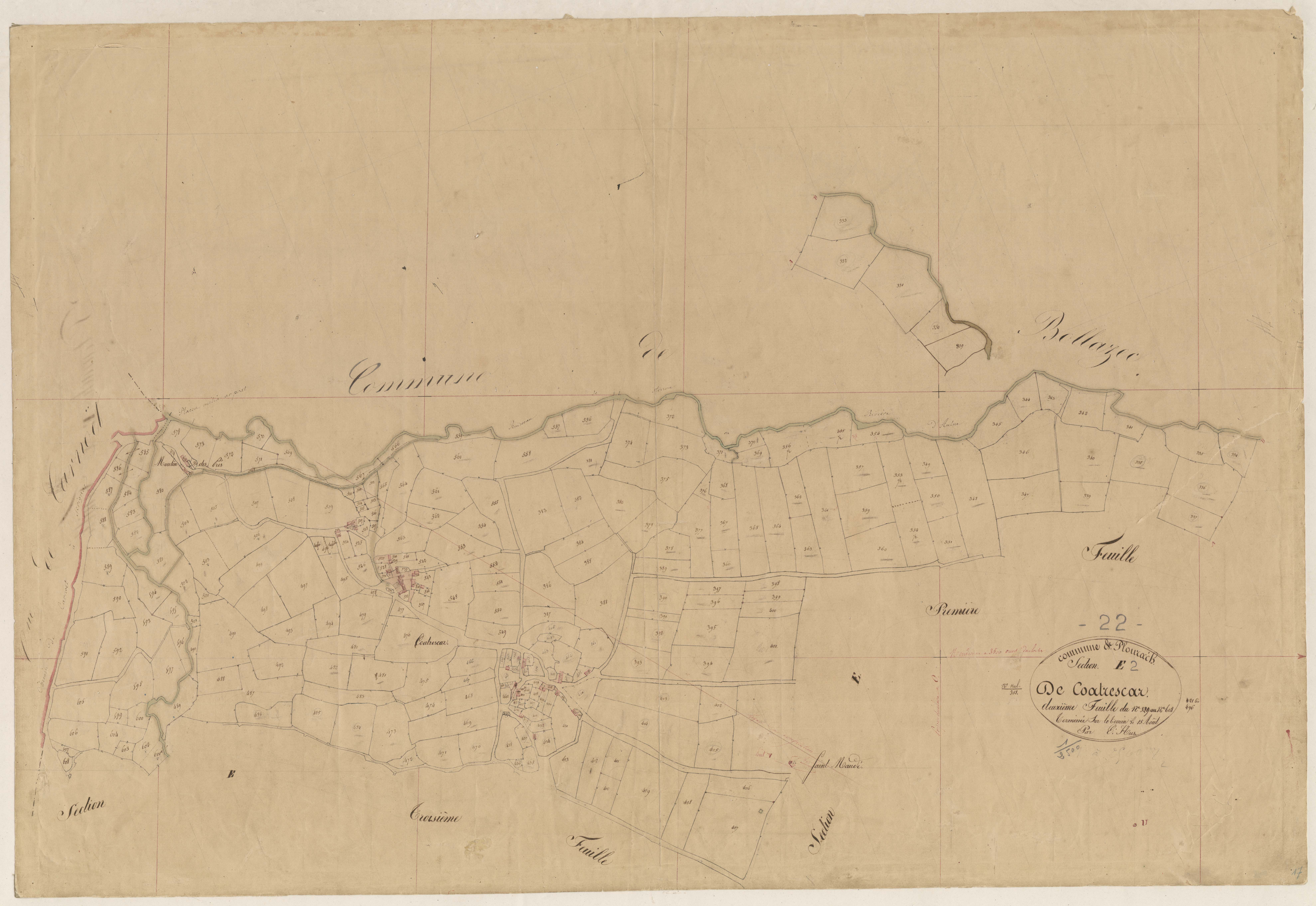Plourac'h - Section E, 2e feuille