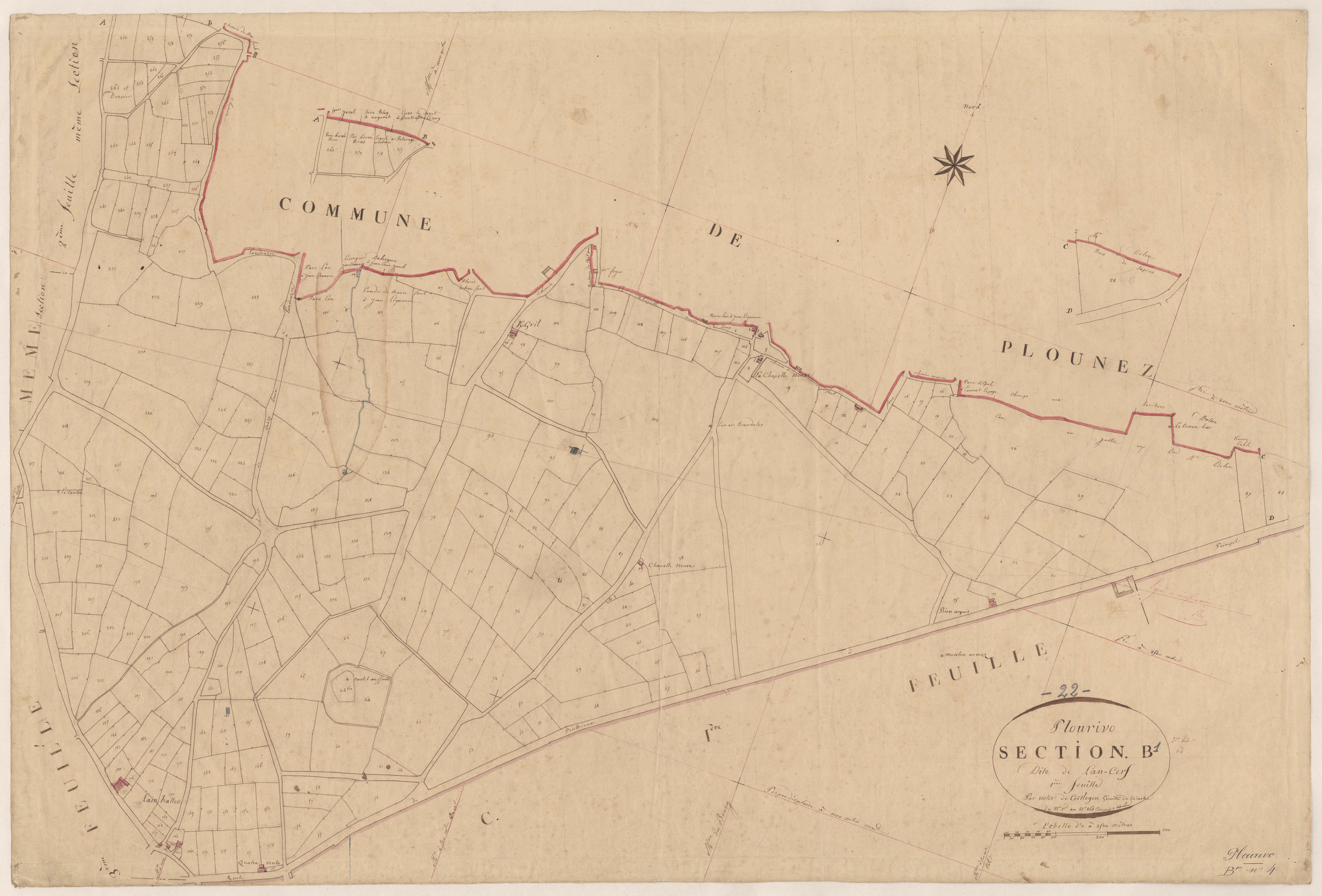 Plourivo - Section B, 1re feuille