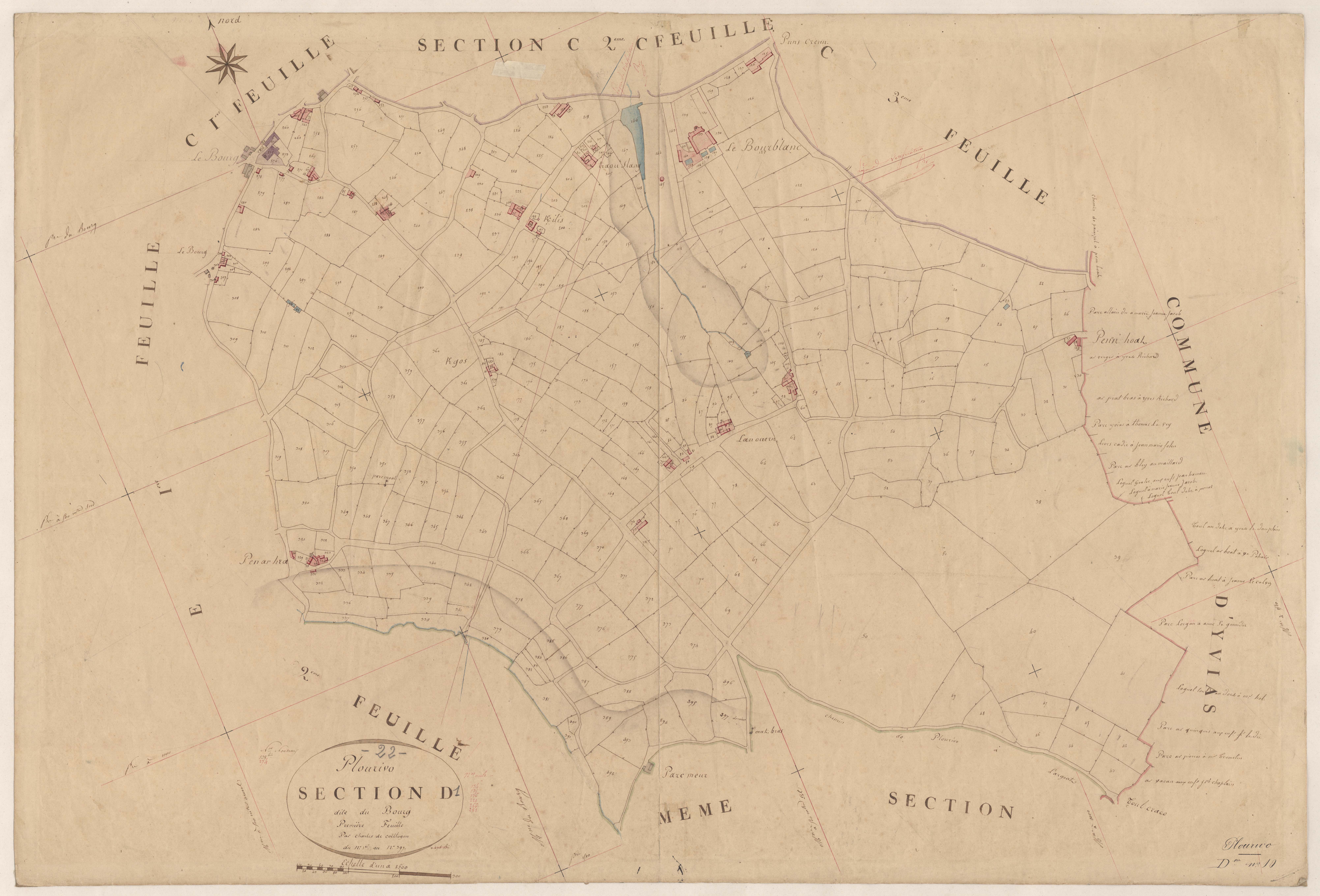 Plourivo - Section D, 1re feuille