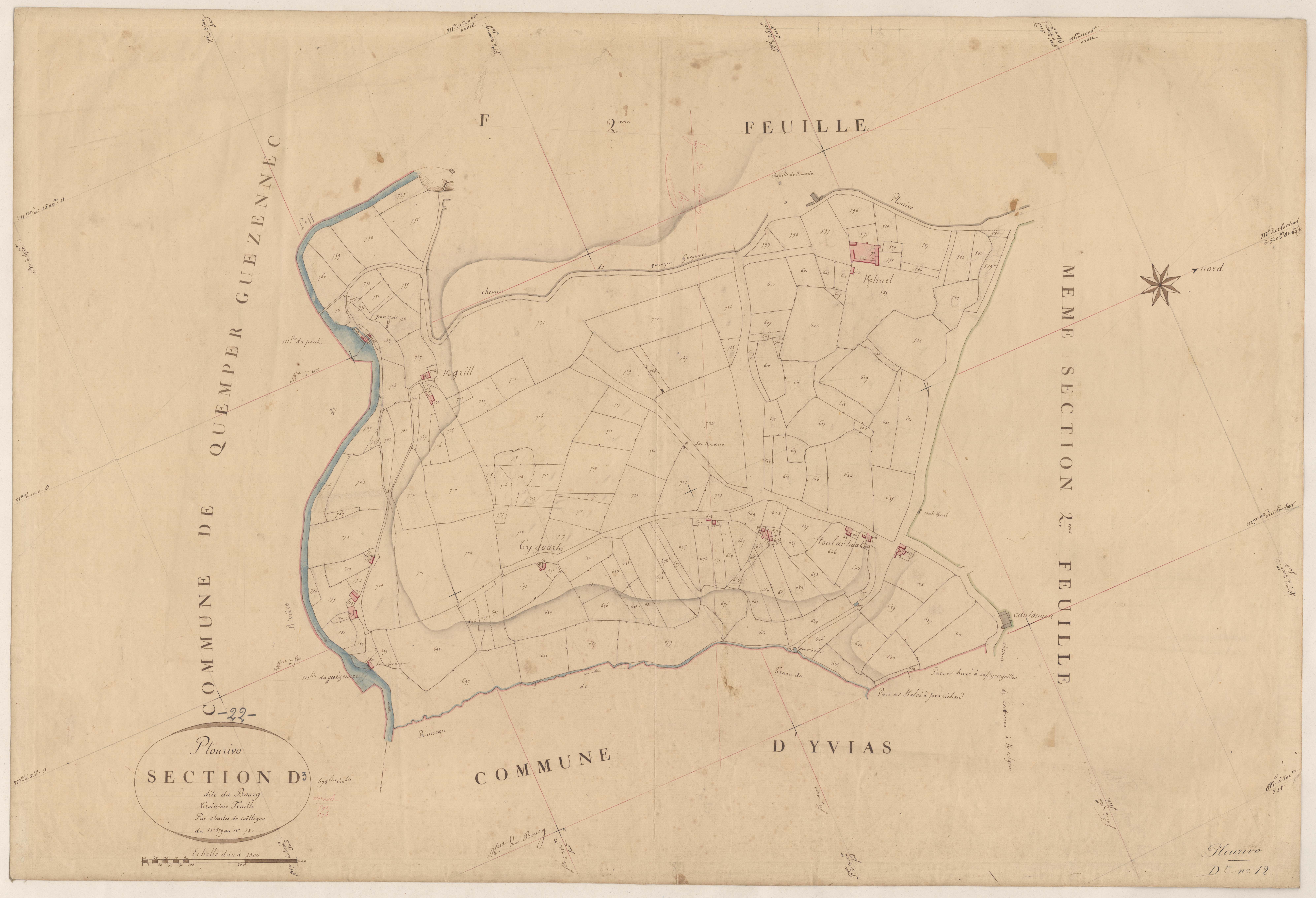 Plourivo - Section D, 3e feuille