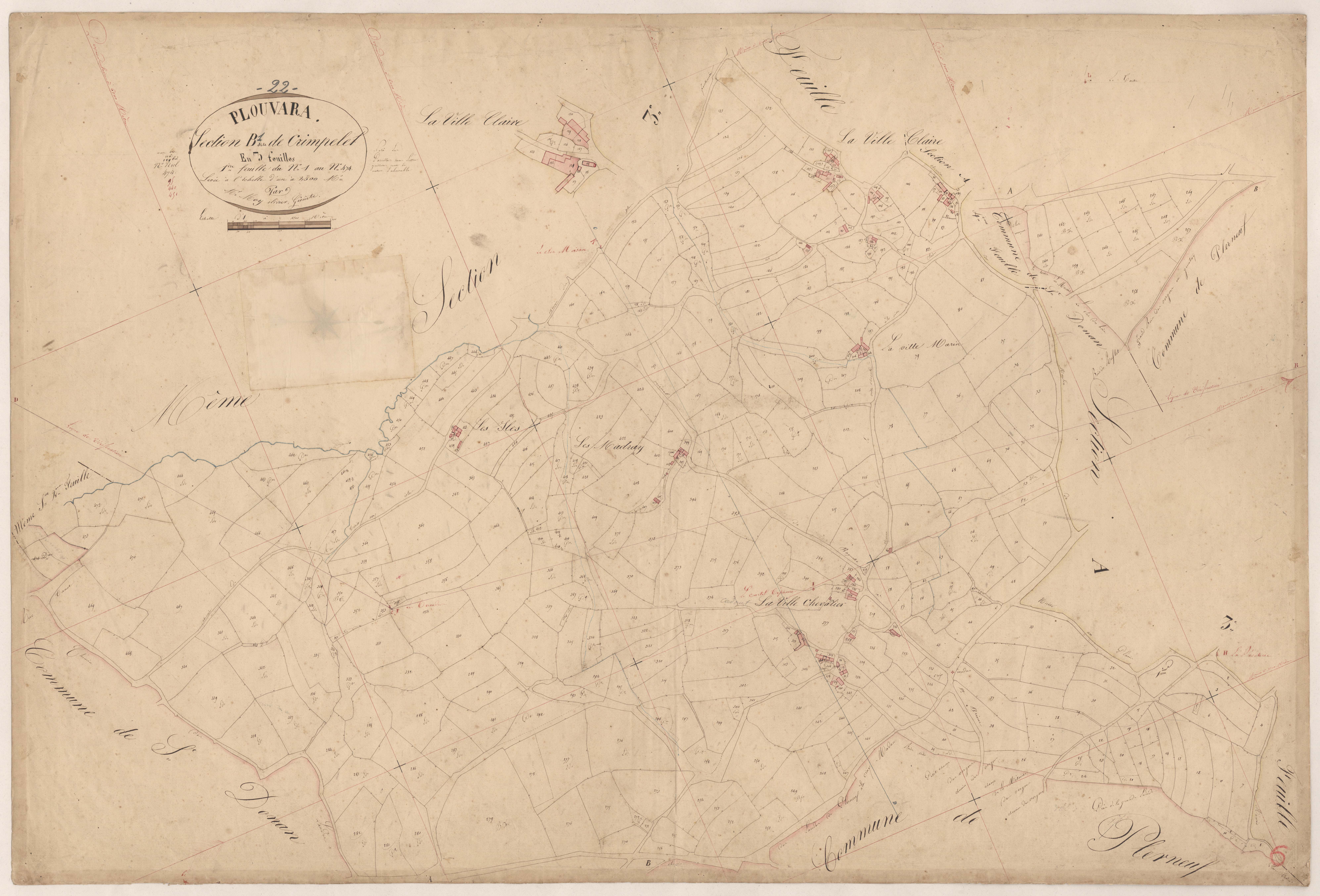 Plouvara - Section B, 1re feuille