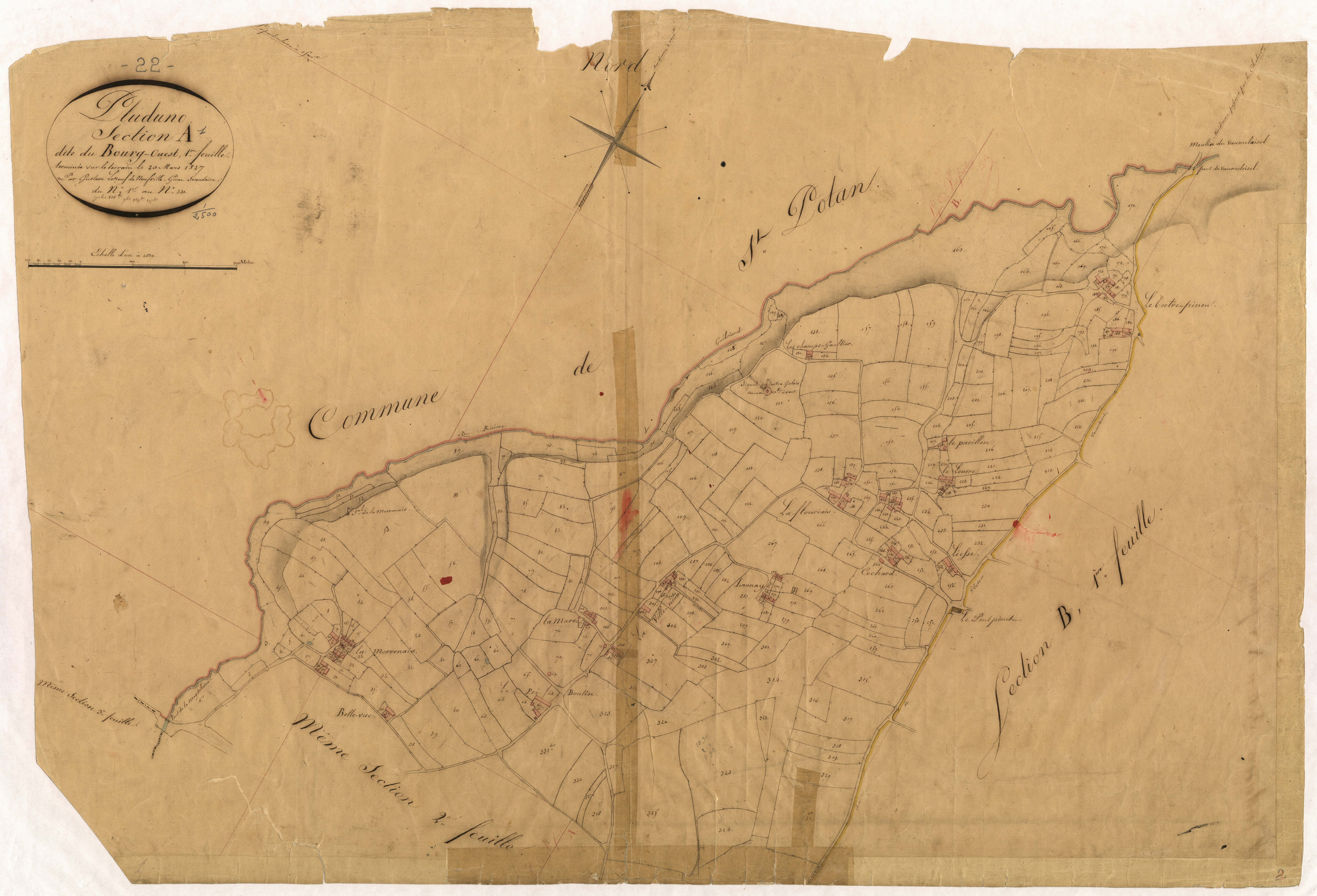 Pluduno - Section A, 1re feuille