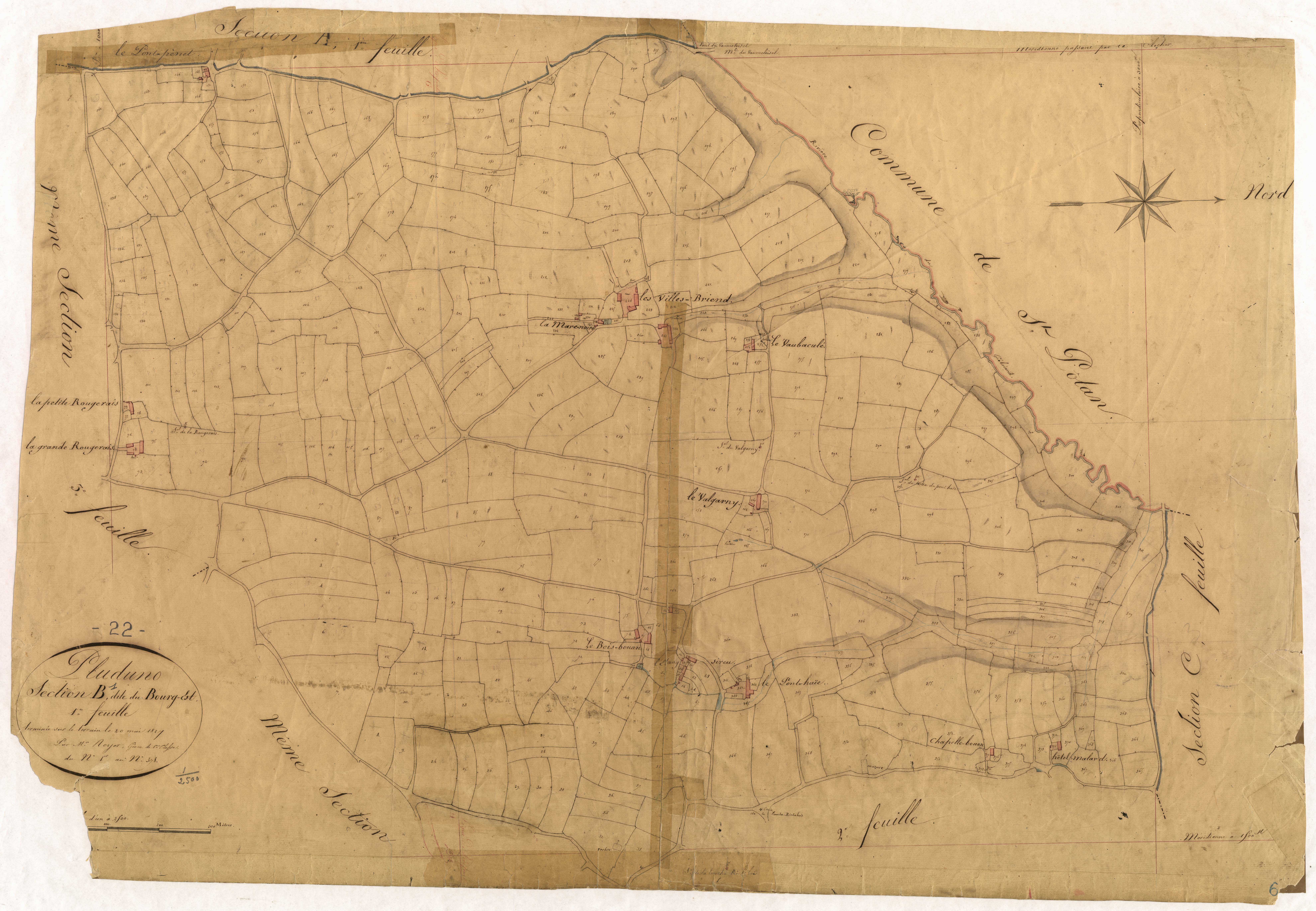 Pluduno - Section B, 1re feuille