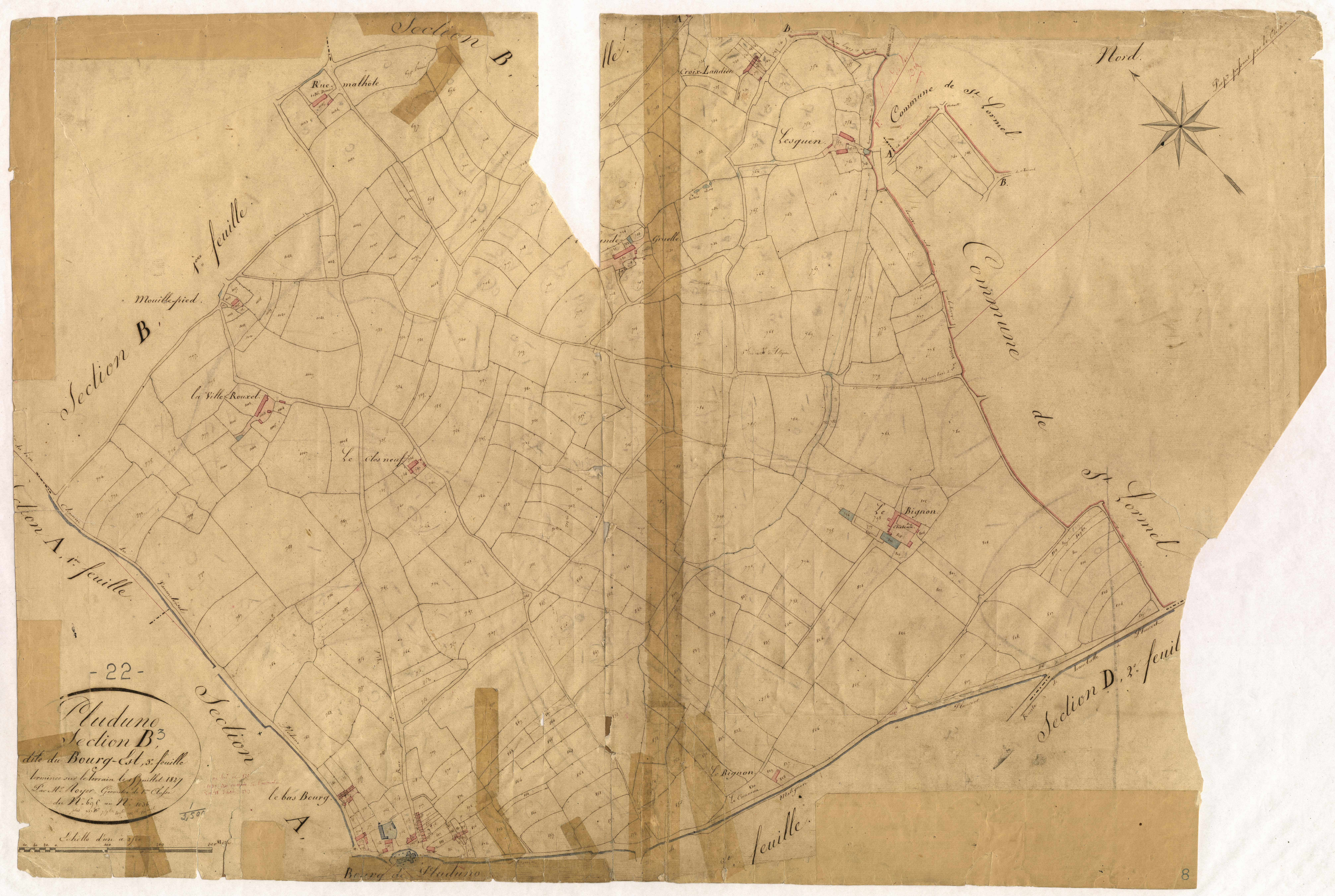 Pluduno - Section B, 3e feuille