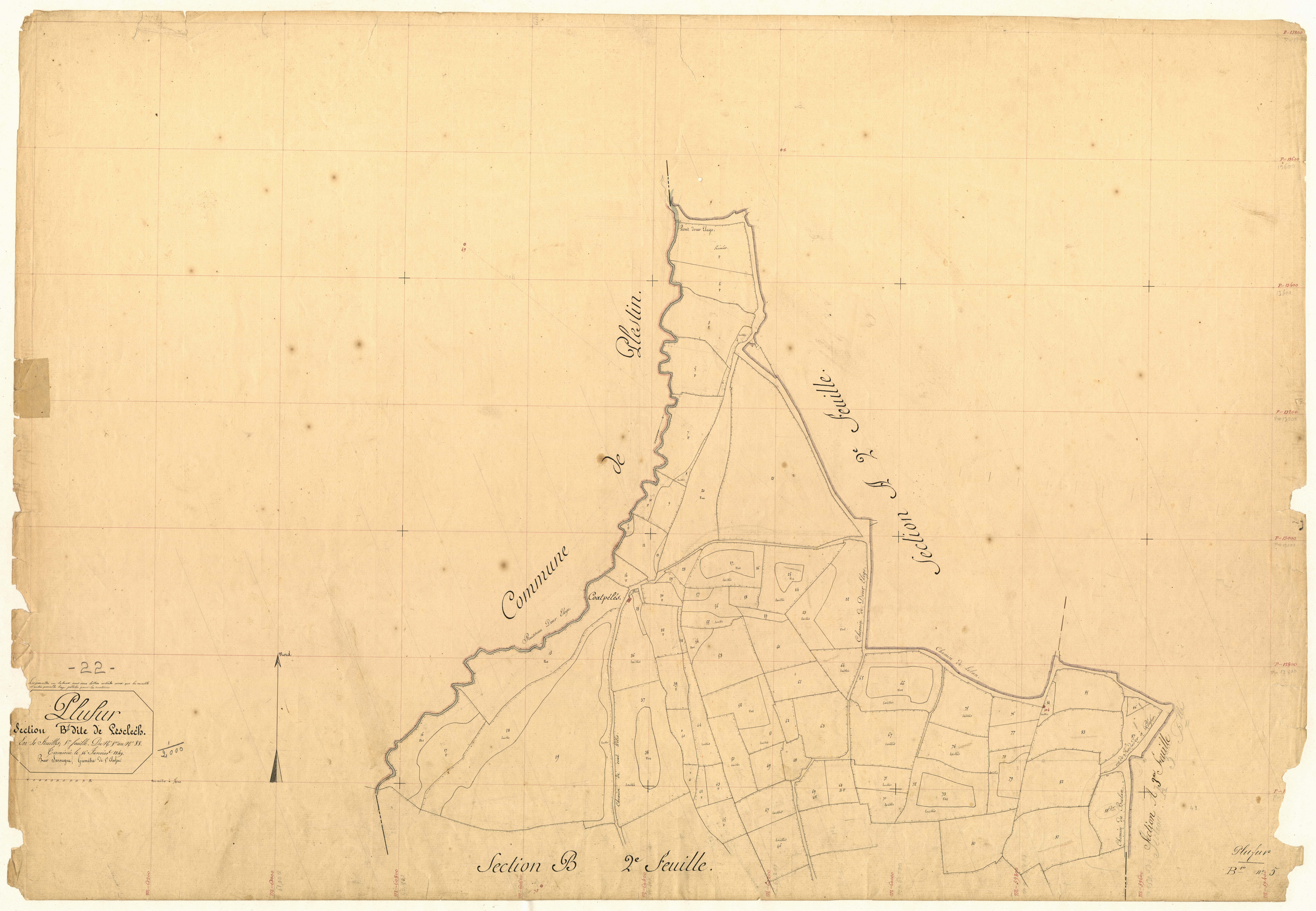 Plufur - Section B, 1re feuille