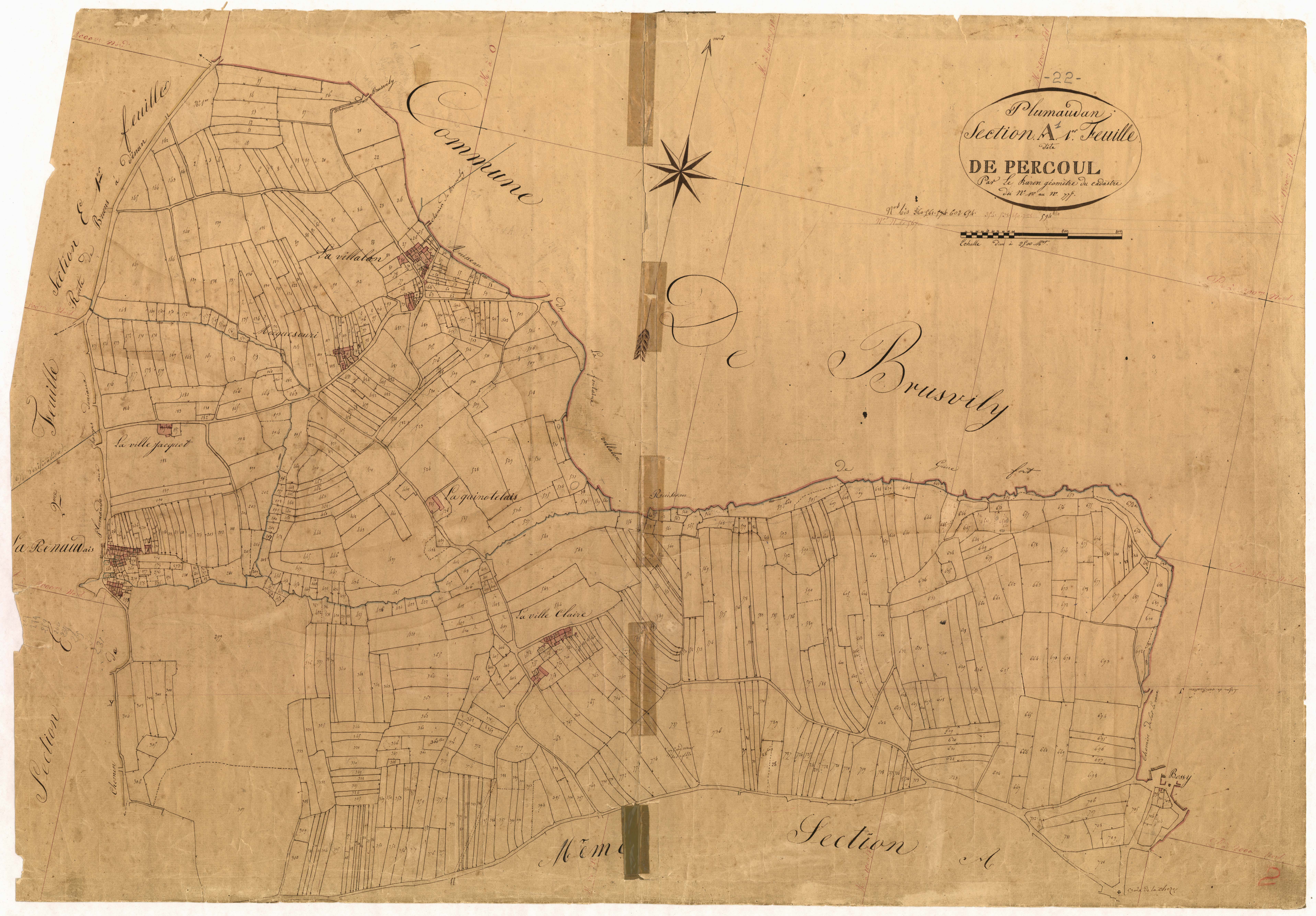 Plumaudan - Section A, 1re feuille