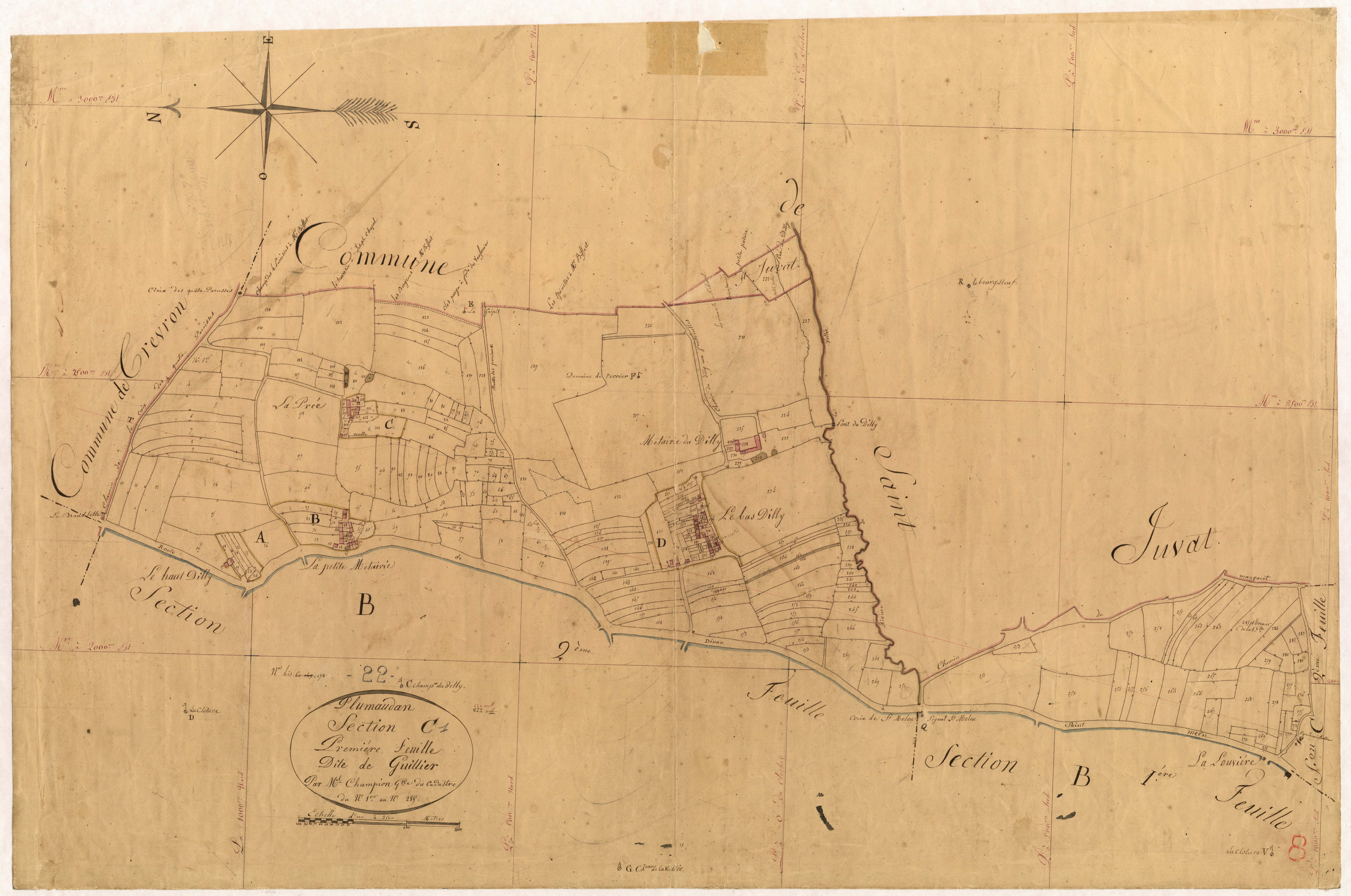 Plumaudan - Section C, 1re feuille