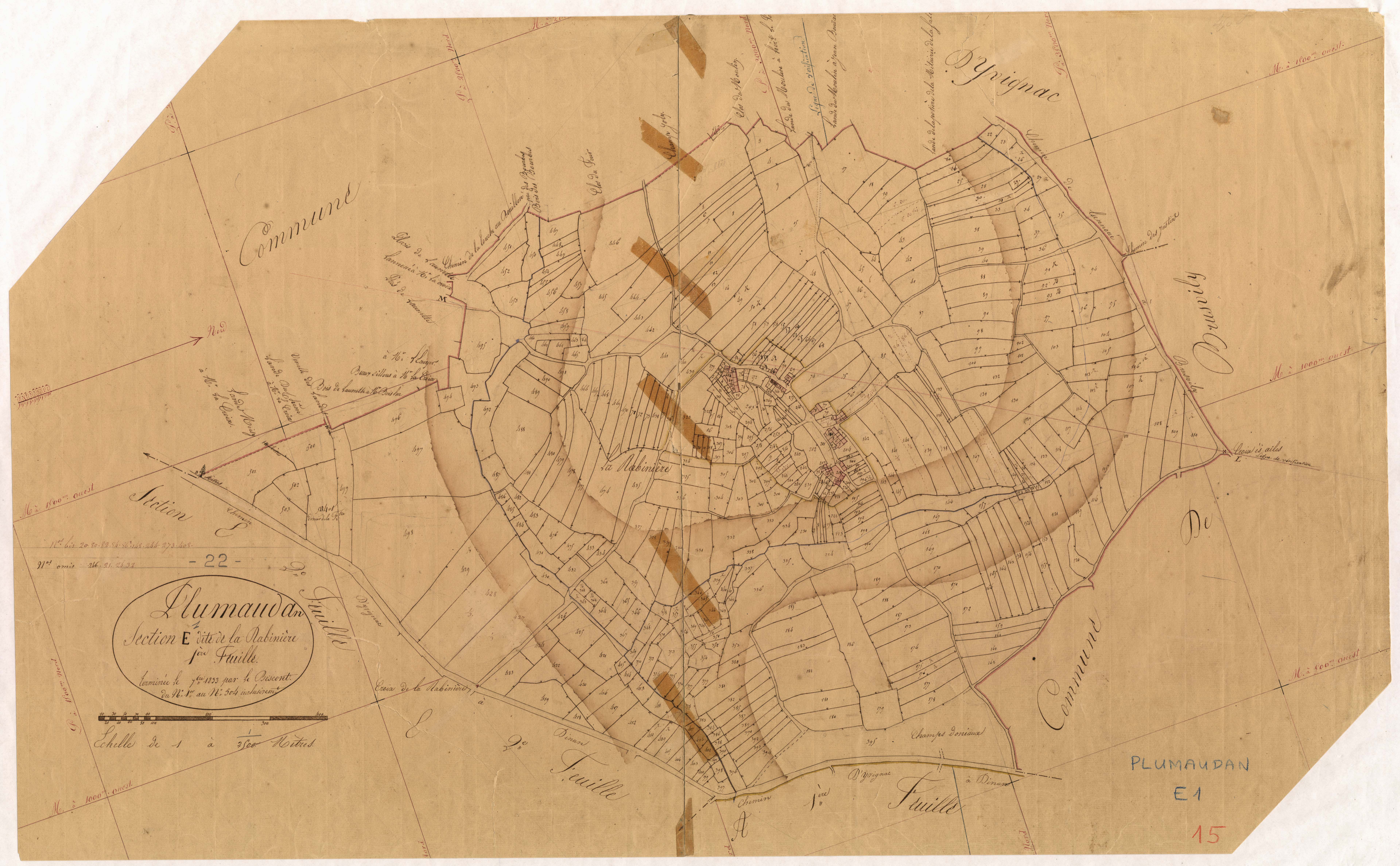 Plumaudan - Section E, 1re feuille