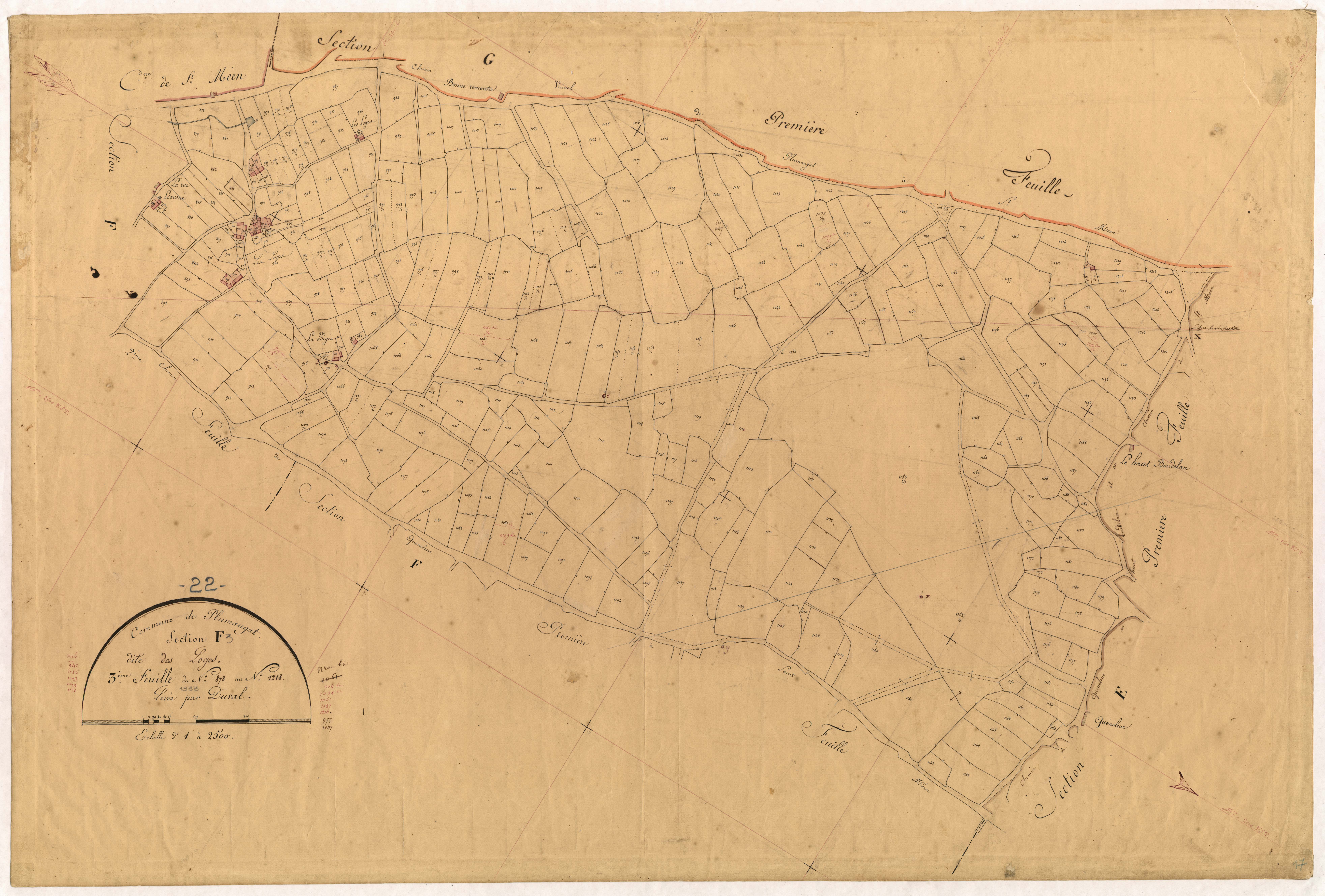 Plumaugat - Section F, 3e feuille