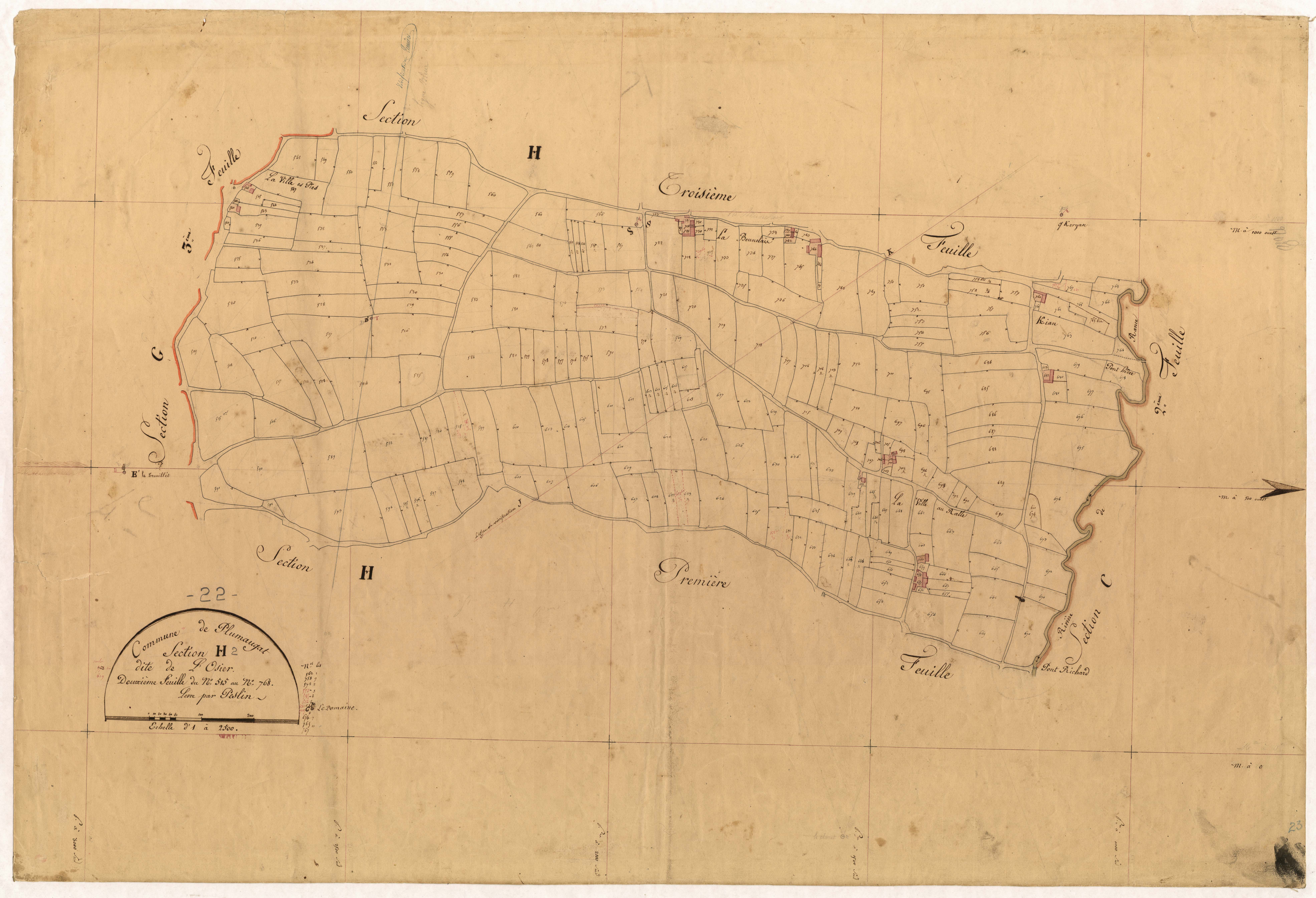 Plumaugat - Section H, 2e feuille