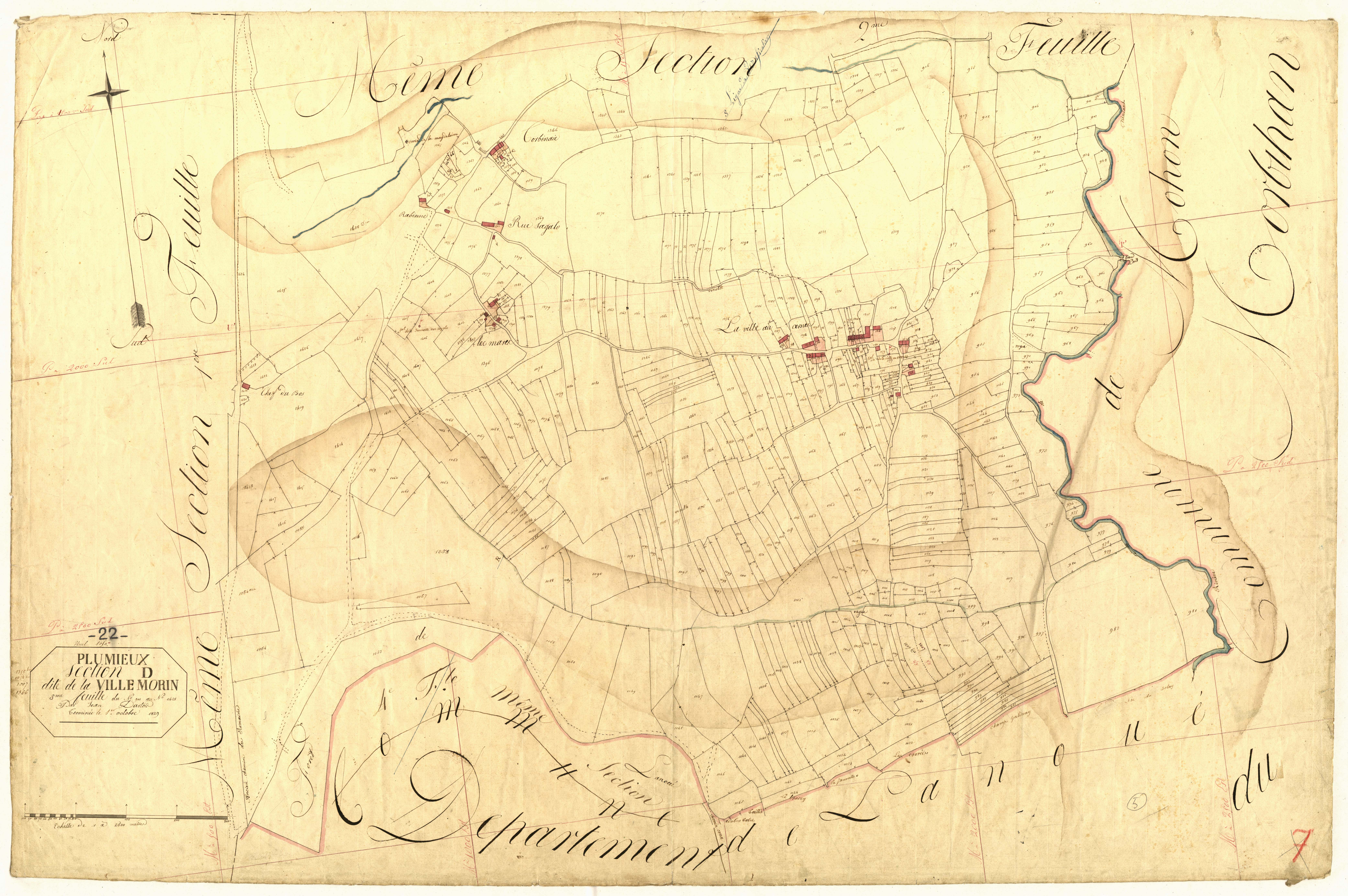Plumieux - Section D, 3e feuille