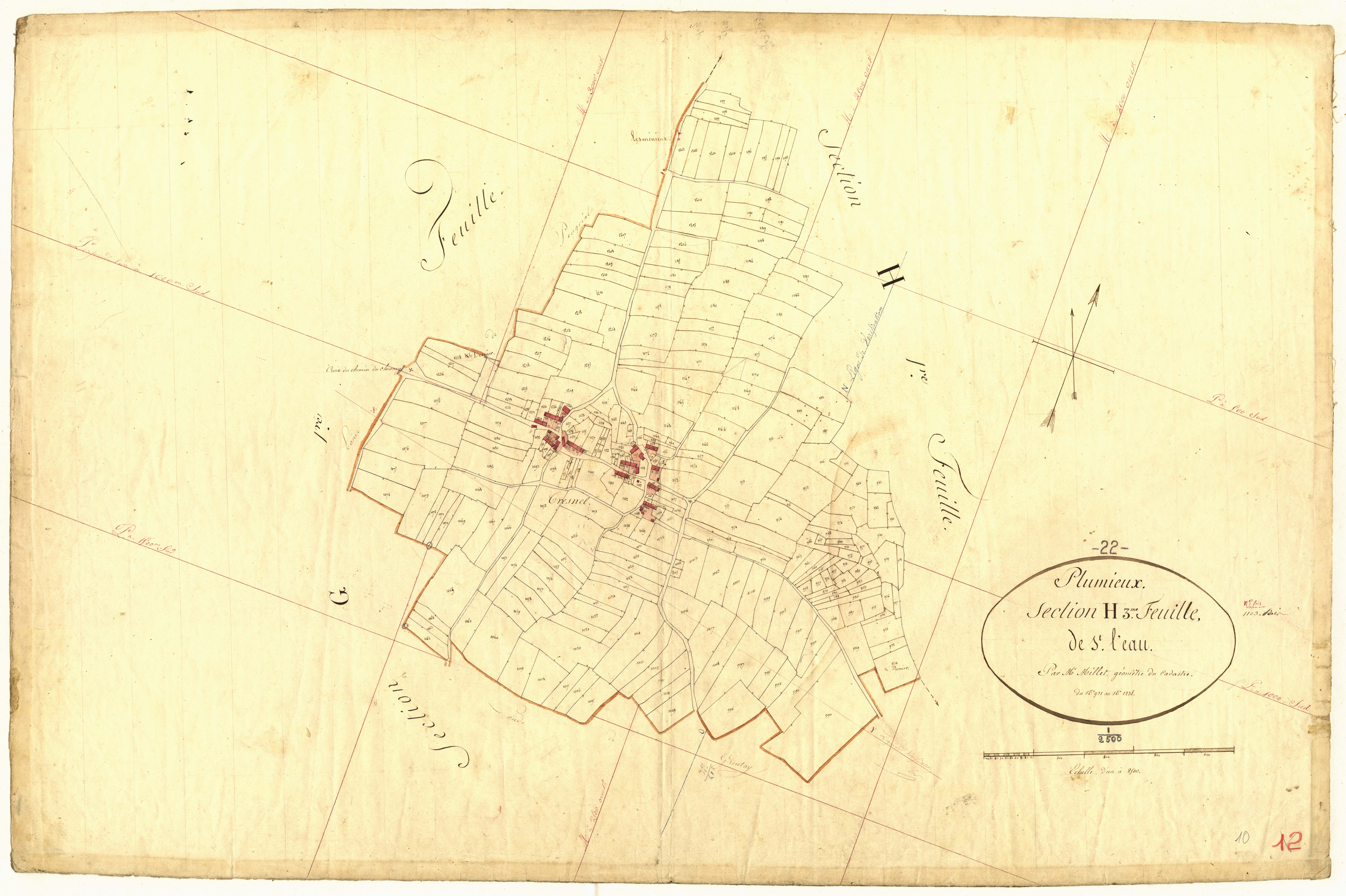 Plumieux - Section H, 3e feuille