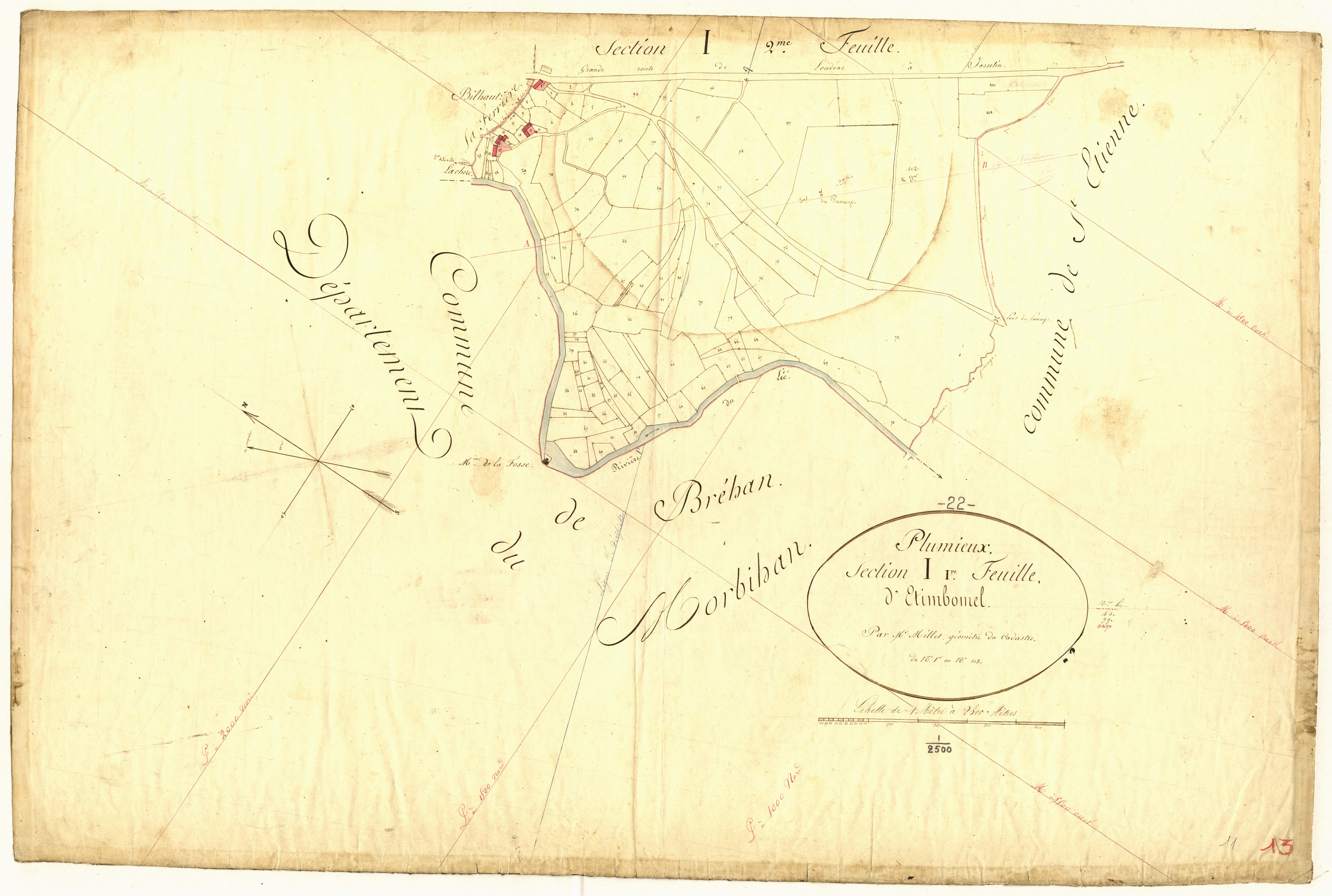 Plumieux - Section I, 1re feuille