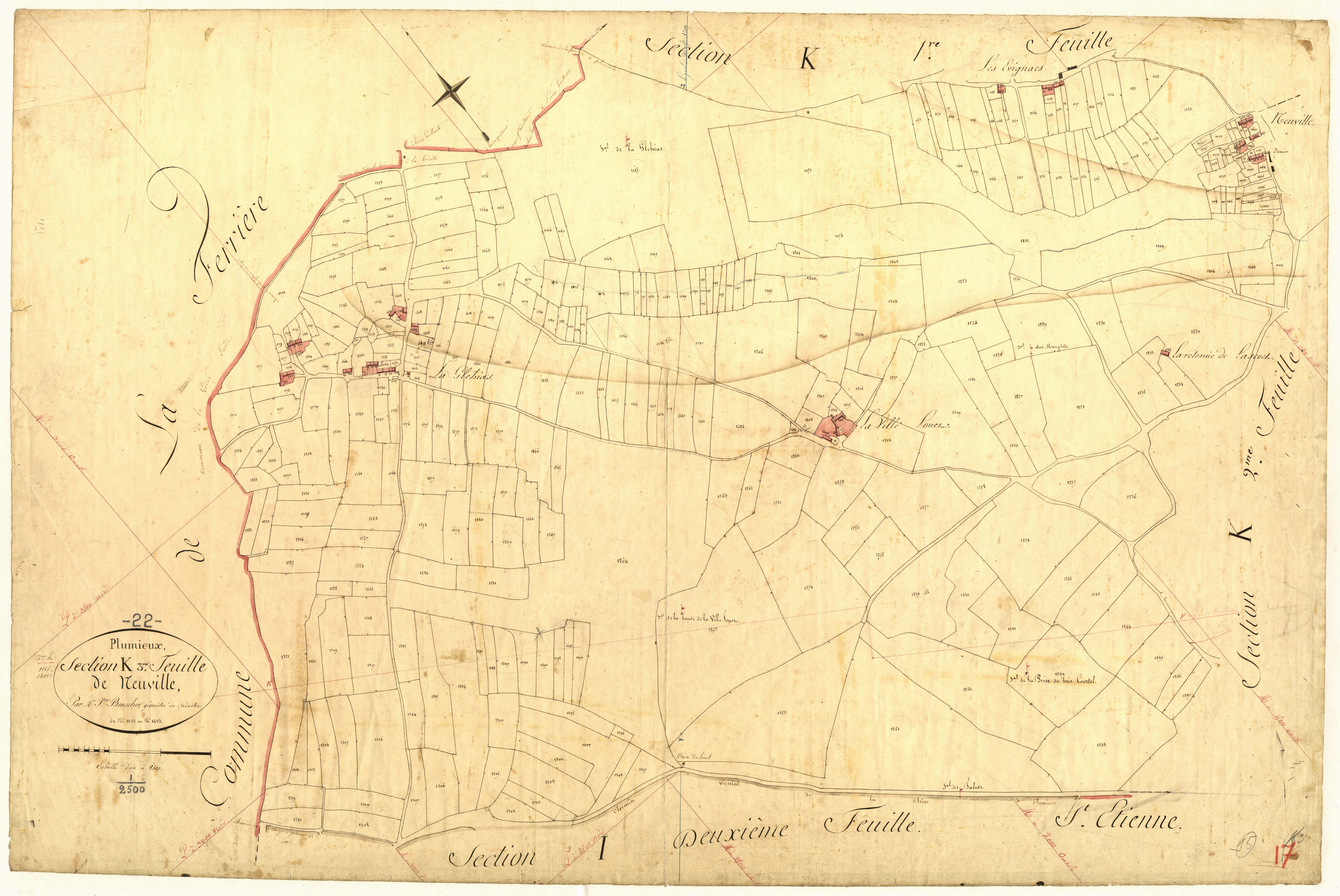 Plumieux - Section K, 3e feuille