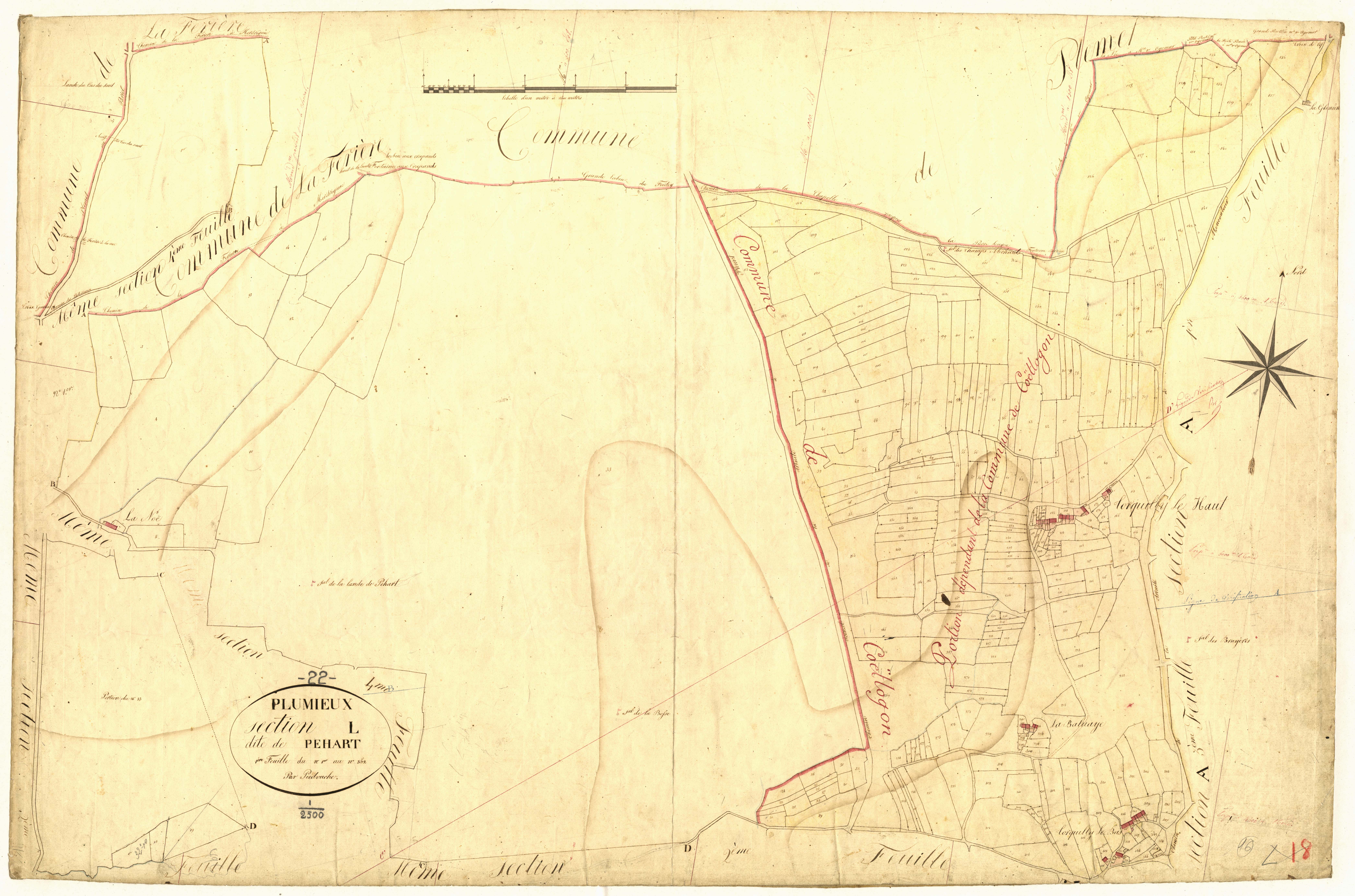 Plumieux - Section L, 1re feuille