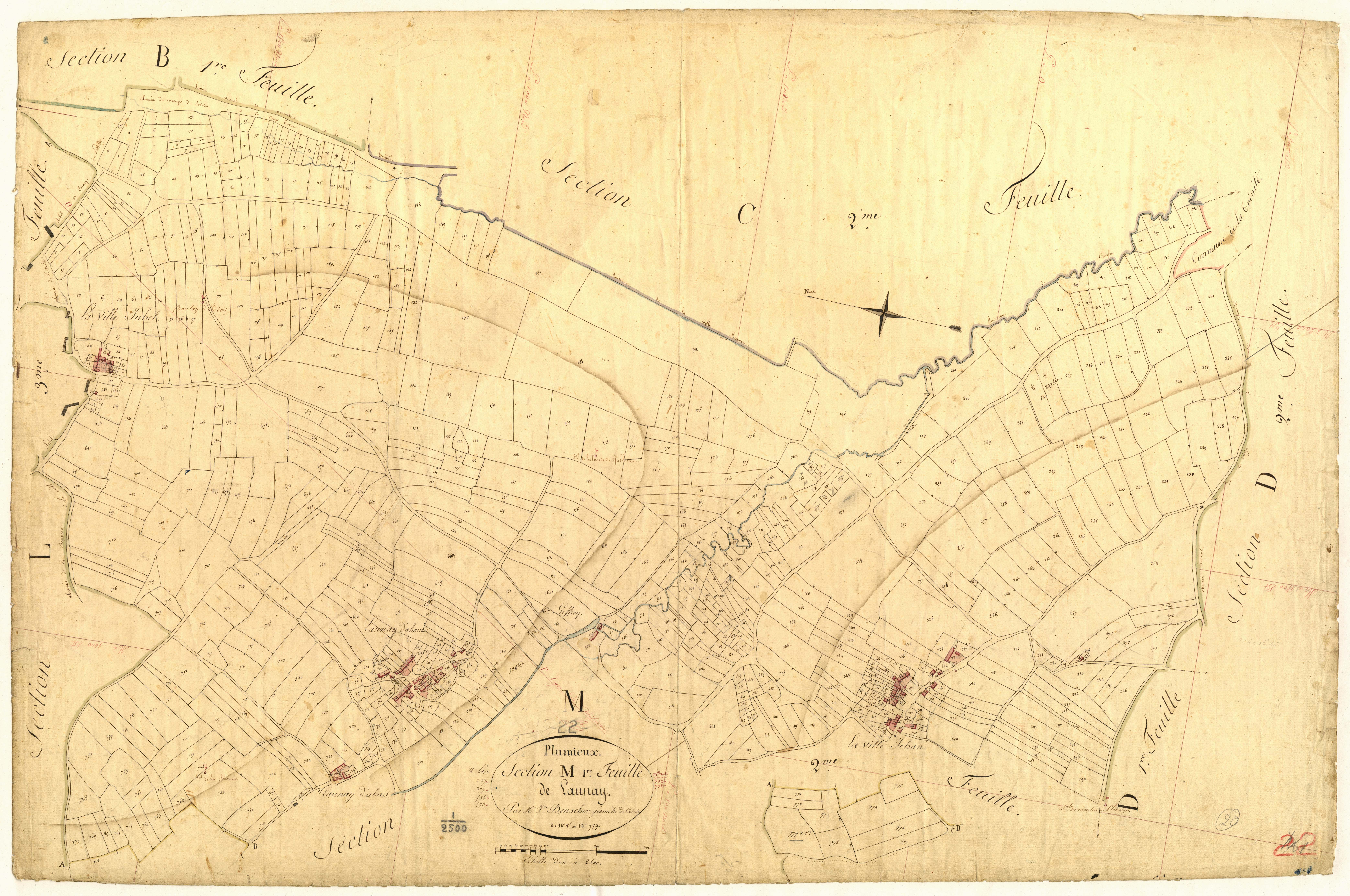 Plumieux - Section M, 1re feuille