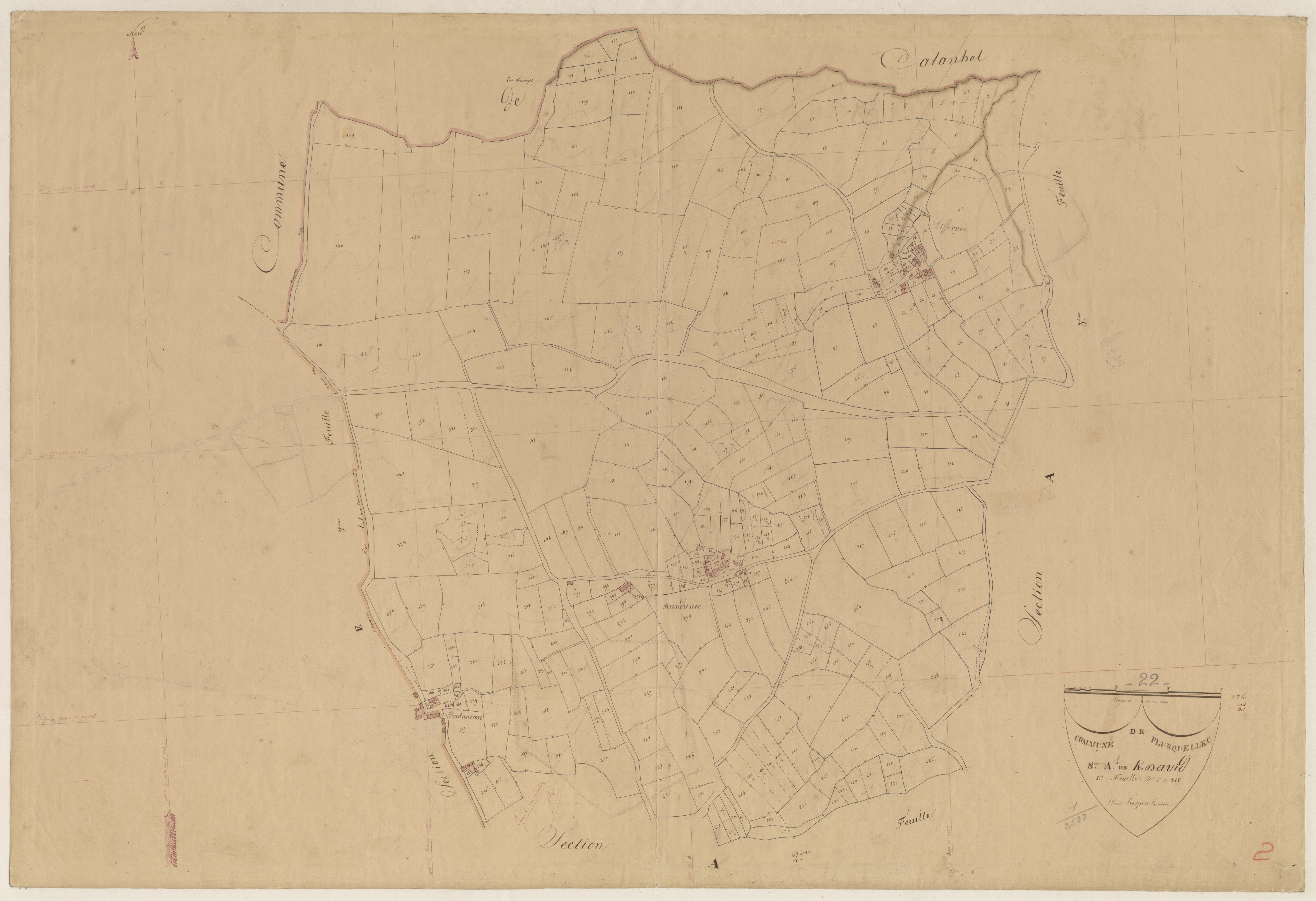 Plusquellec - Section A, 1re feuille