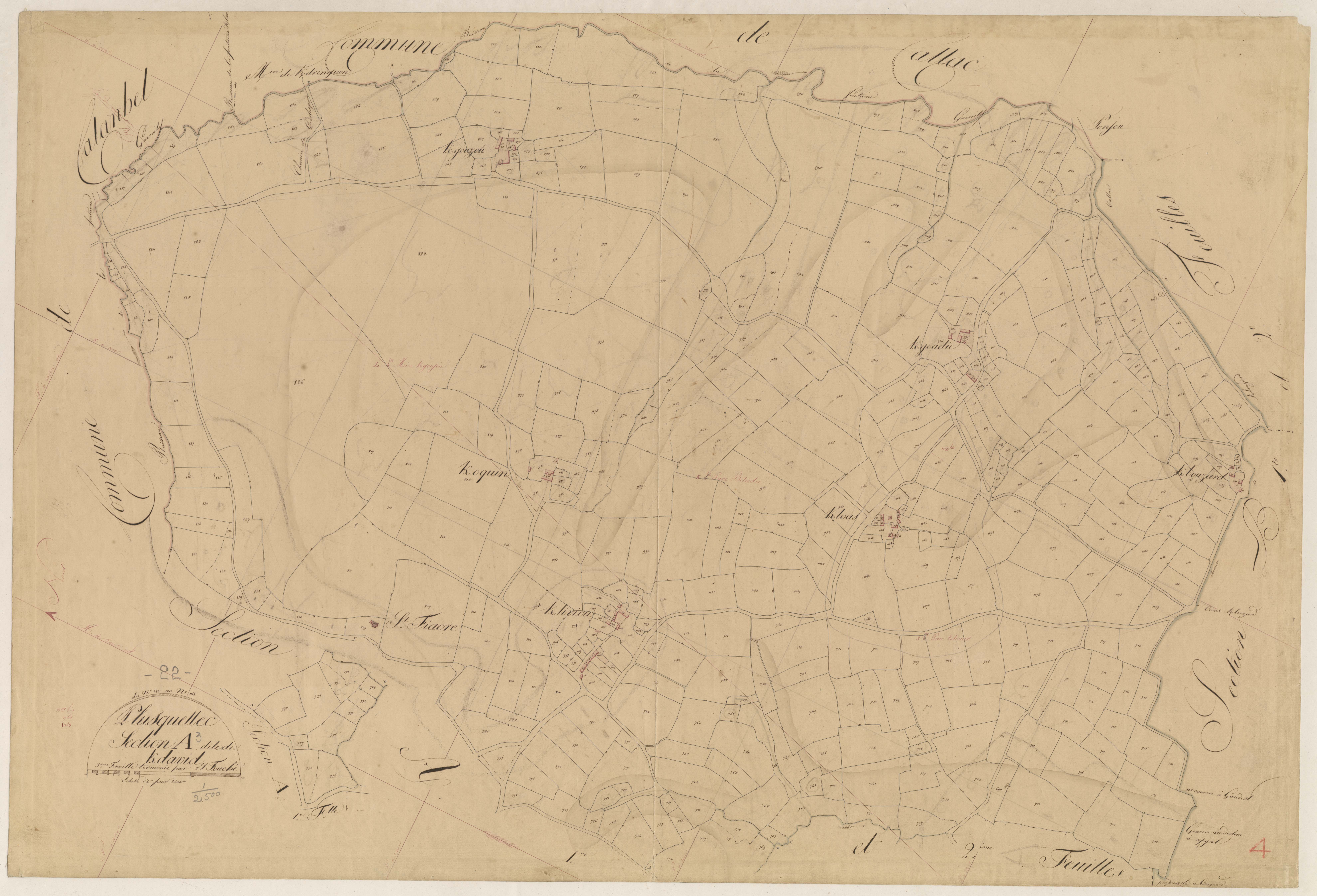 Plusquellec - Section A, 3e feuille