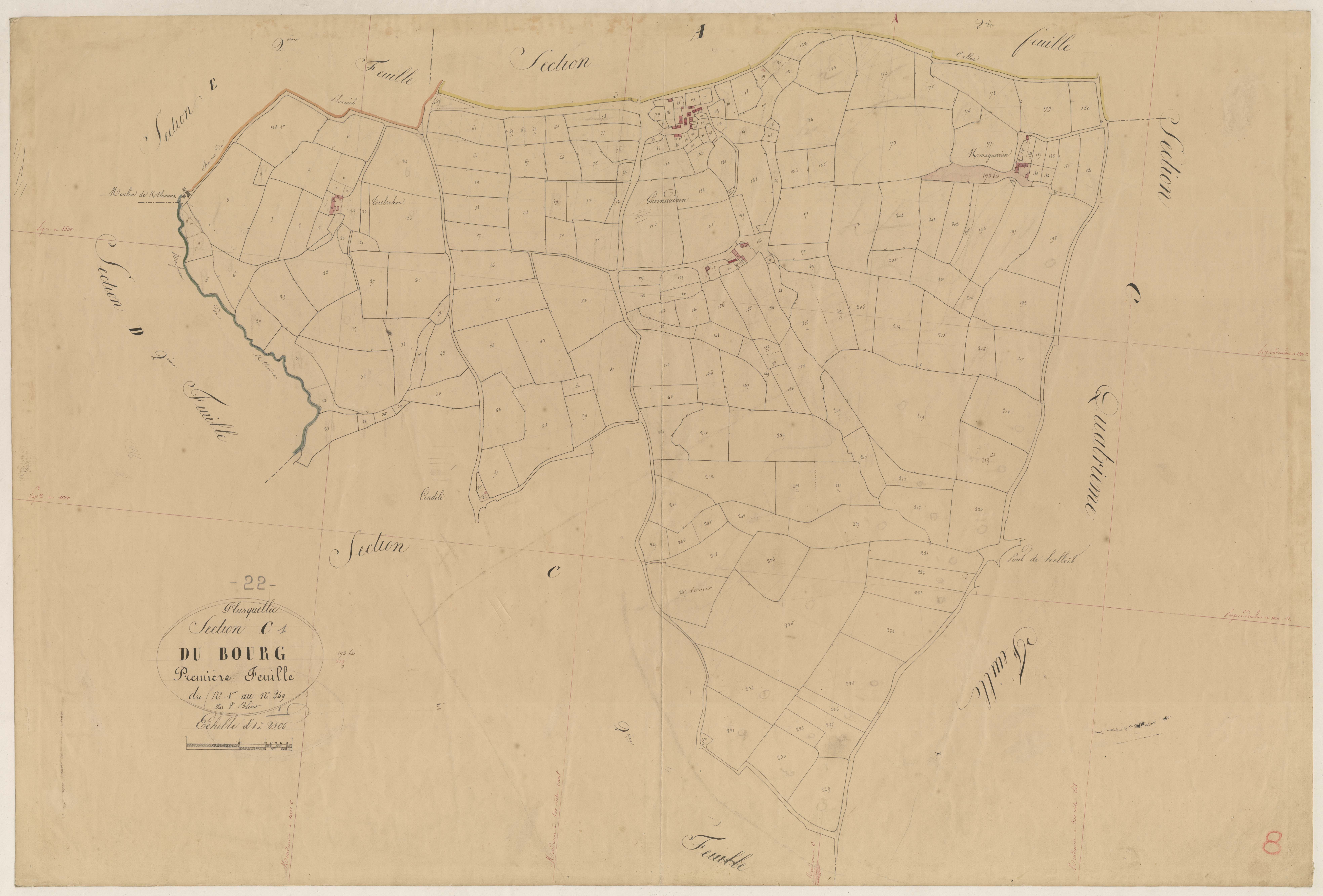 Plusquellec - Section C, 1re feuille