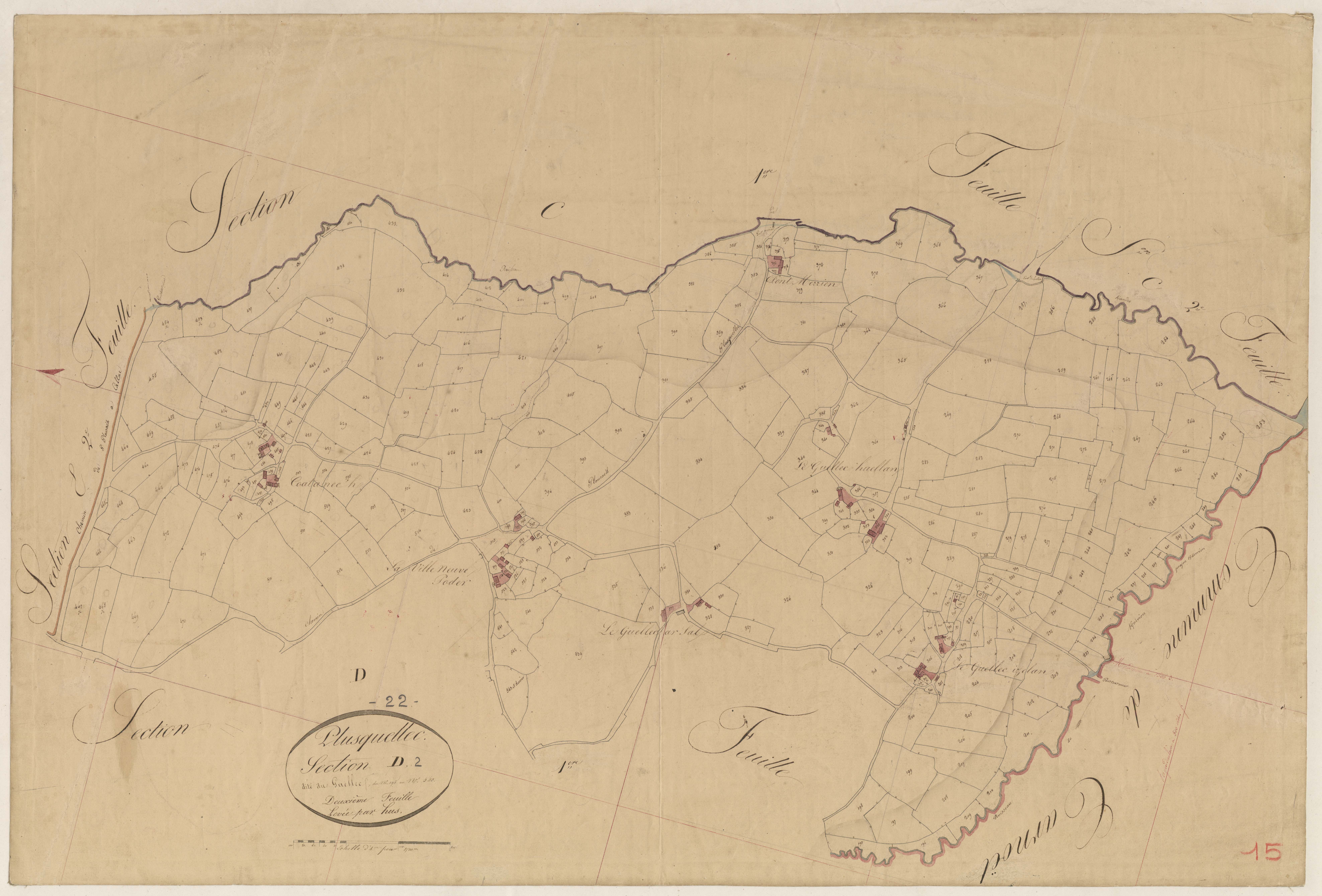 Plusquellec - Section D, 2e feuille
