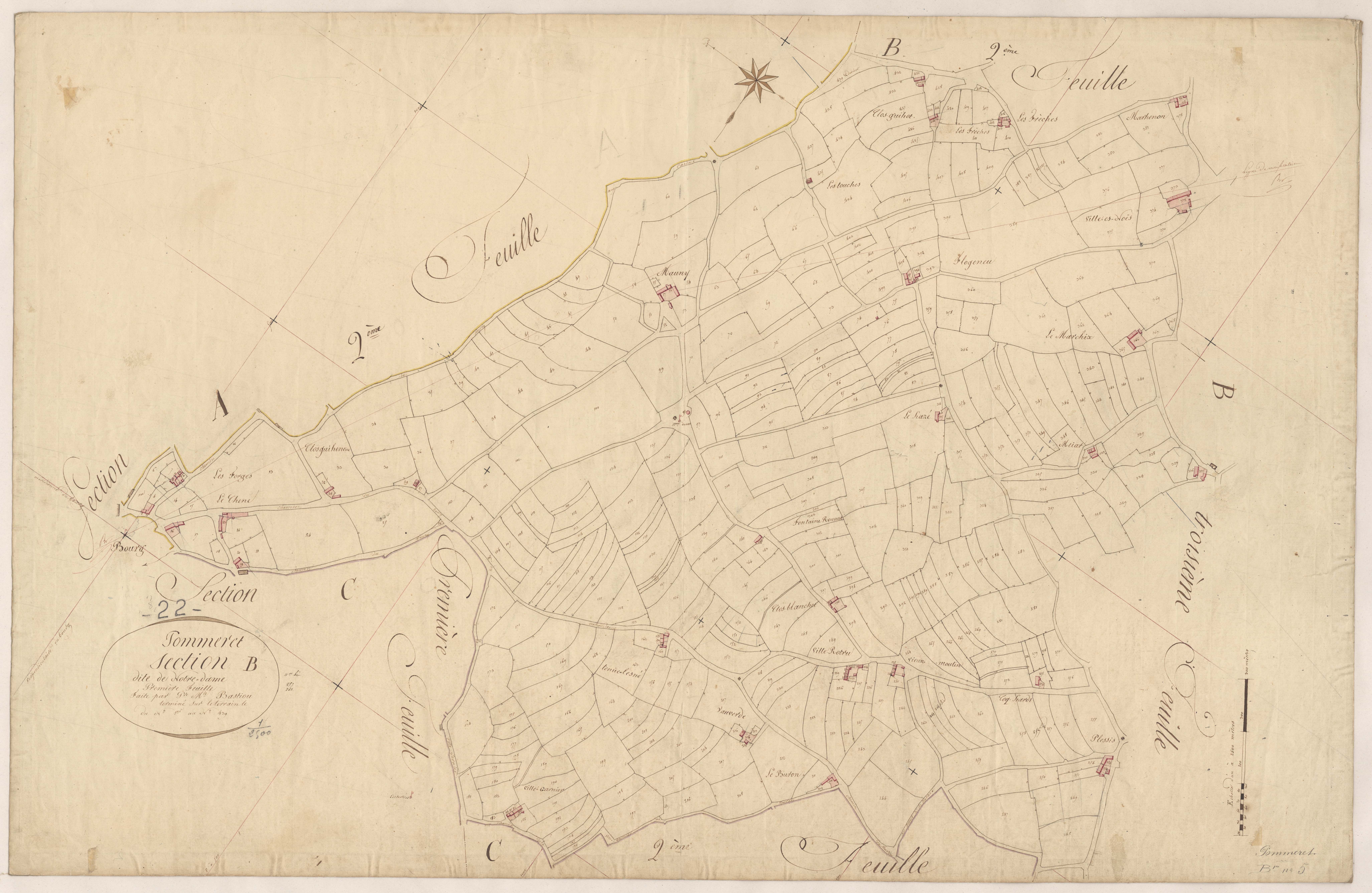 Pommeret - Section B, 1re feuille