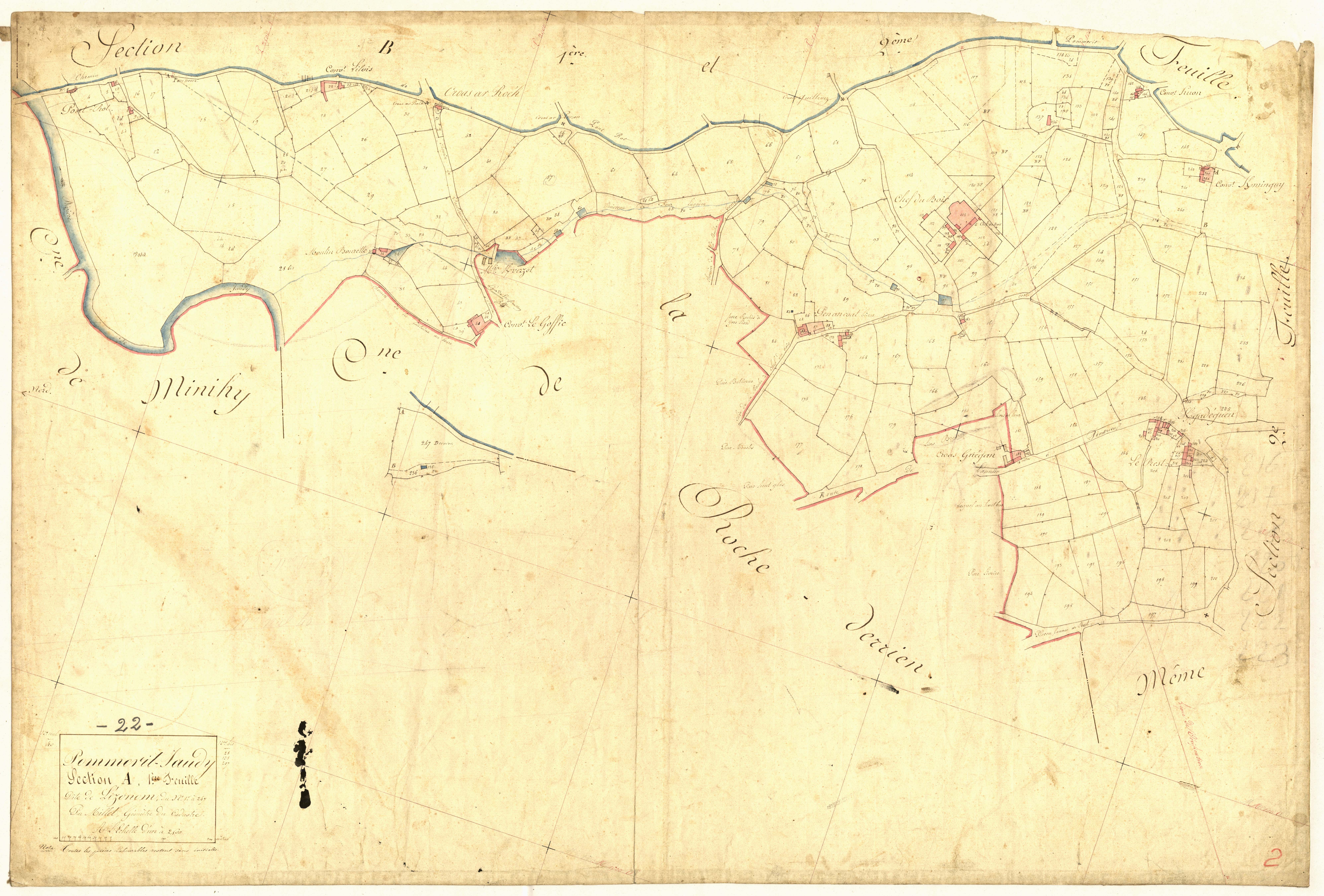 Pommerit-Jaudy - Section A, 1re feuille
