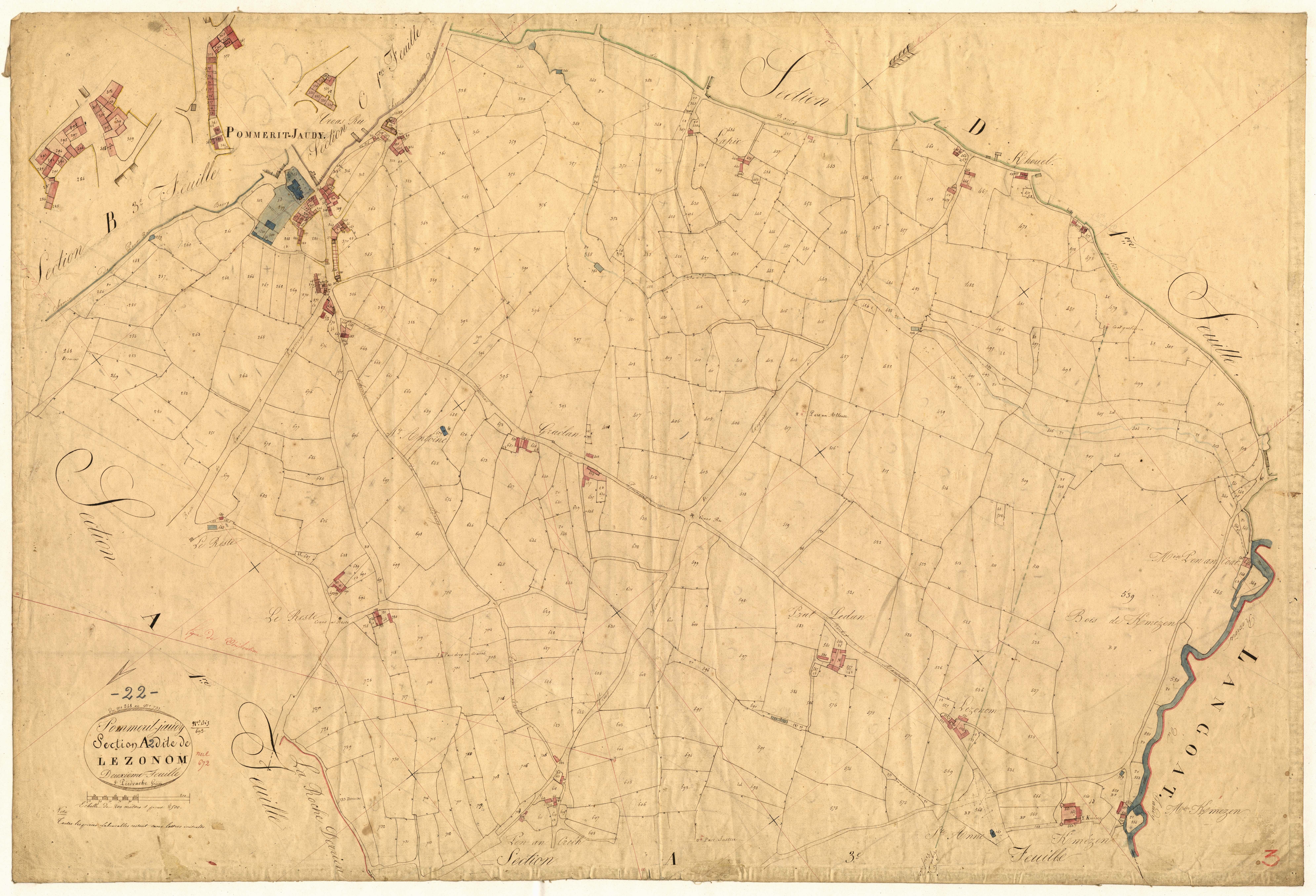 Pommerit-Jaudy - Section A, 2e feuille