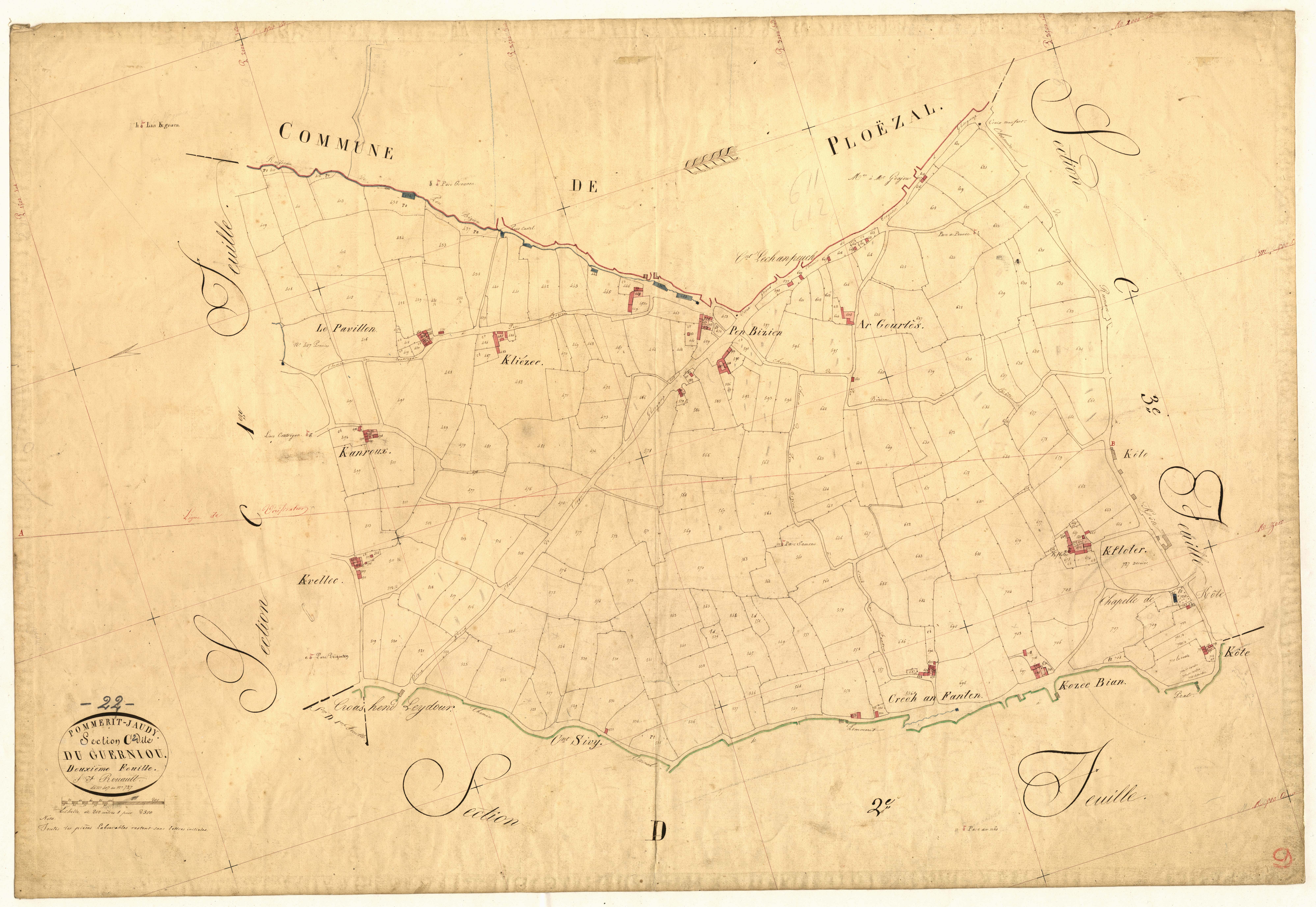 Pommerit-Jaudy - Section C, 2e feuille