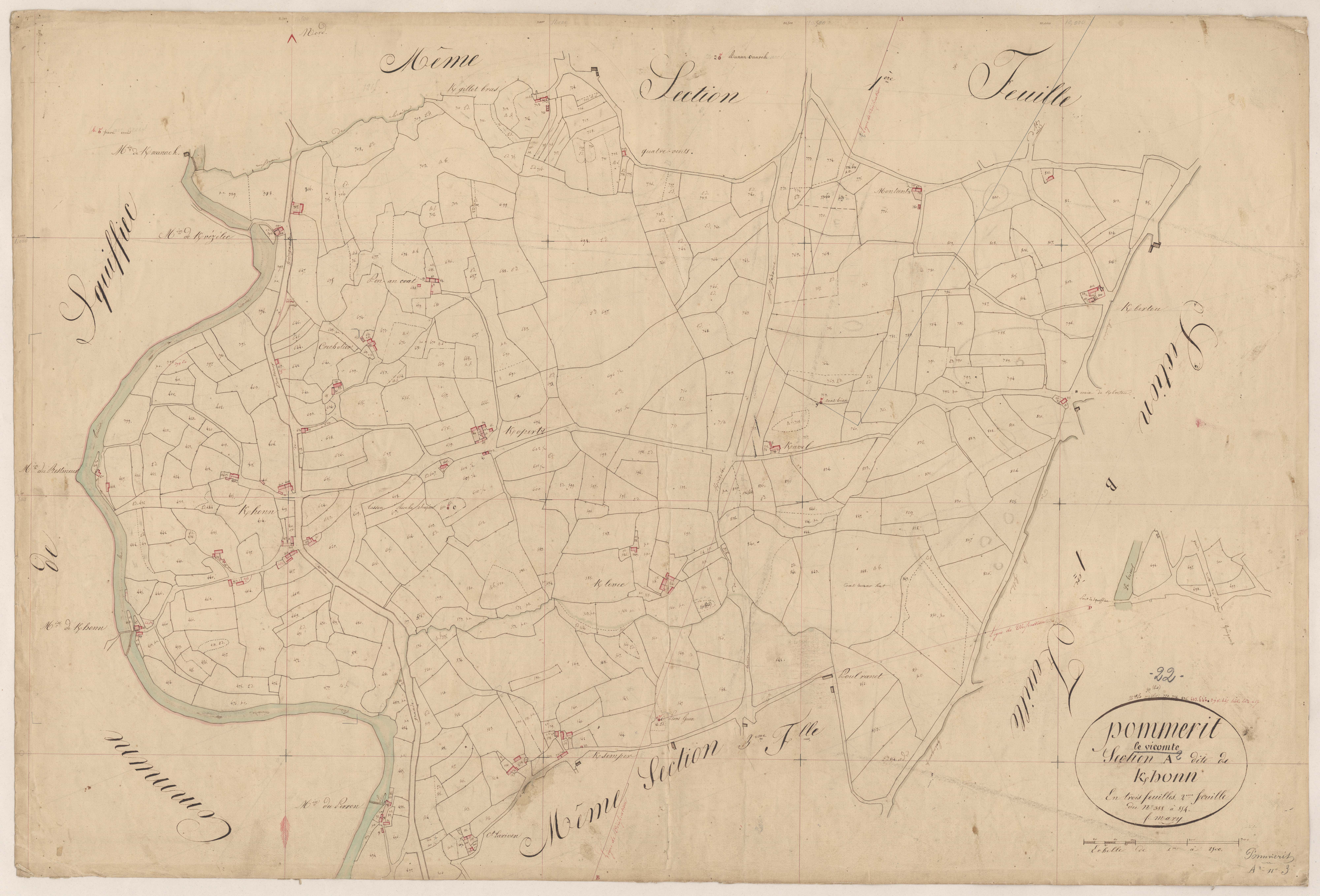 Pommerit-le-Vicomte - Section A, 2e feuille