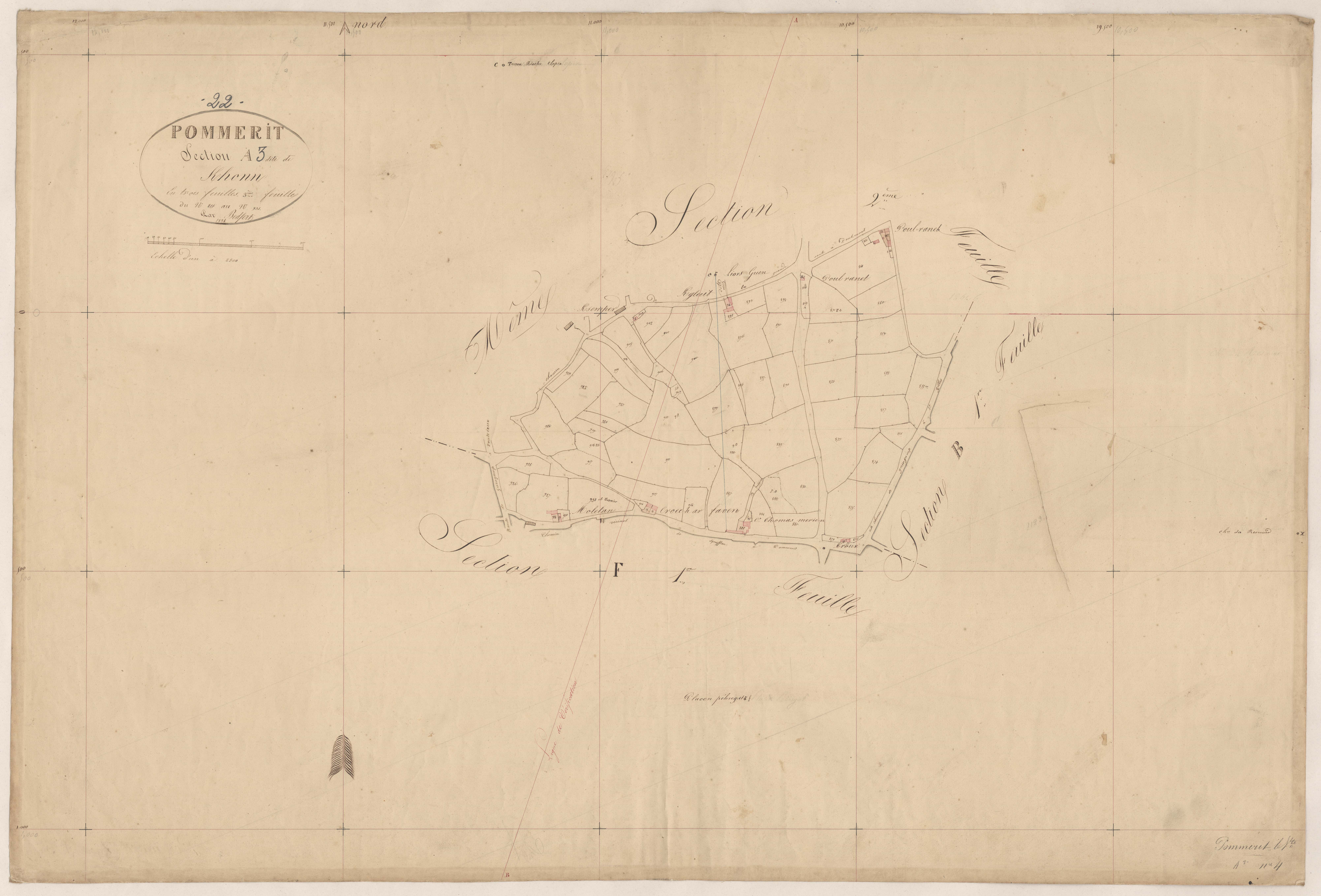 Pommerit-le-Vicomte - Section A, 3e feuille