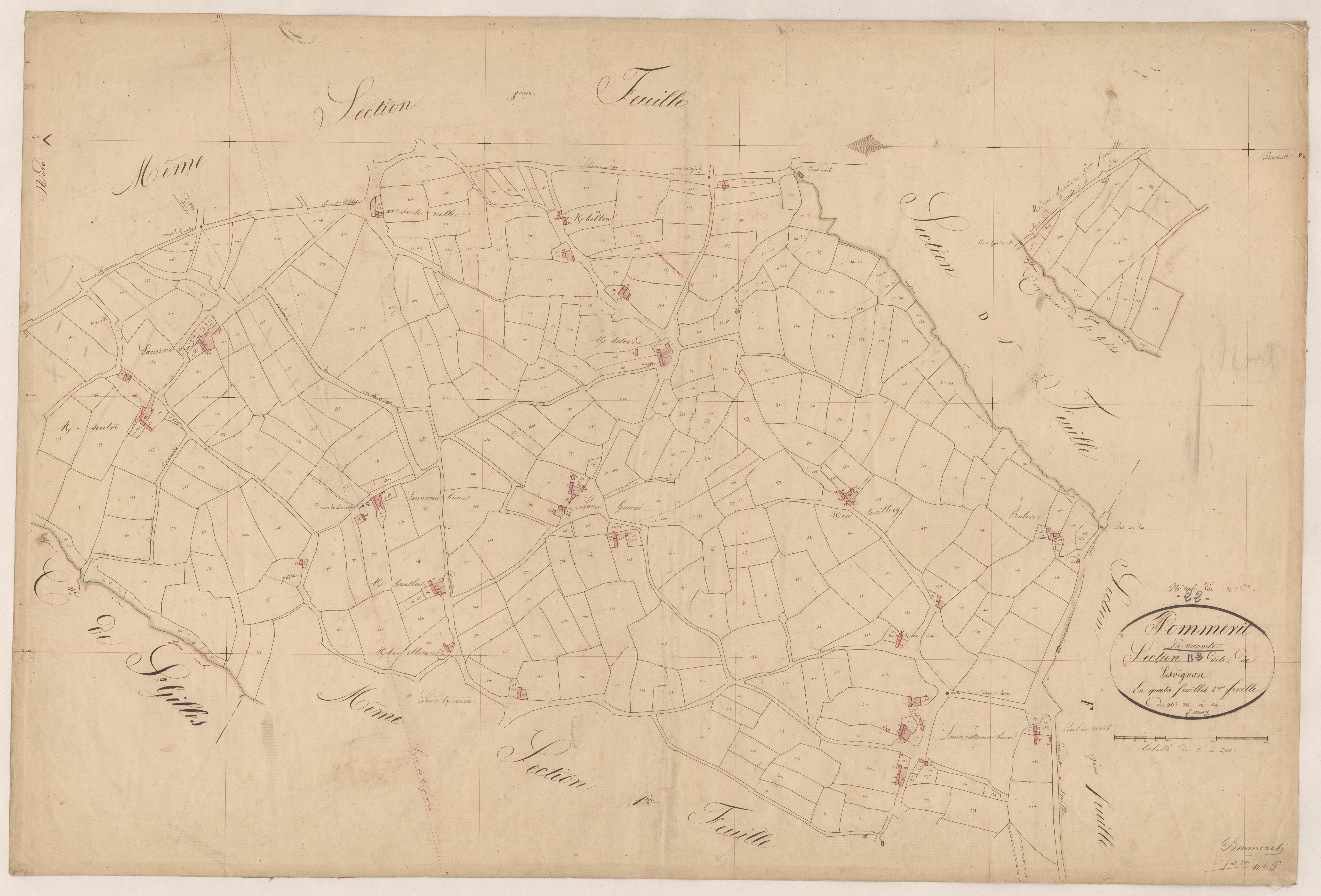 Pommerit-le-Vicomte - Section B, 2e feuille