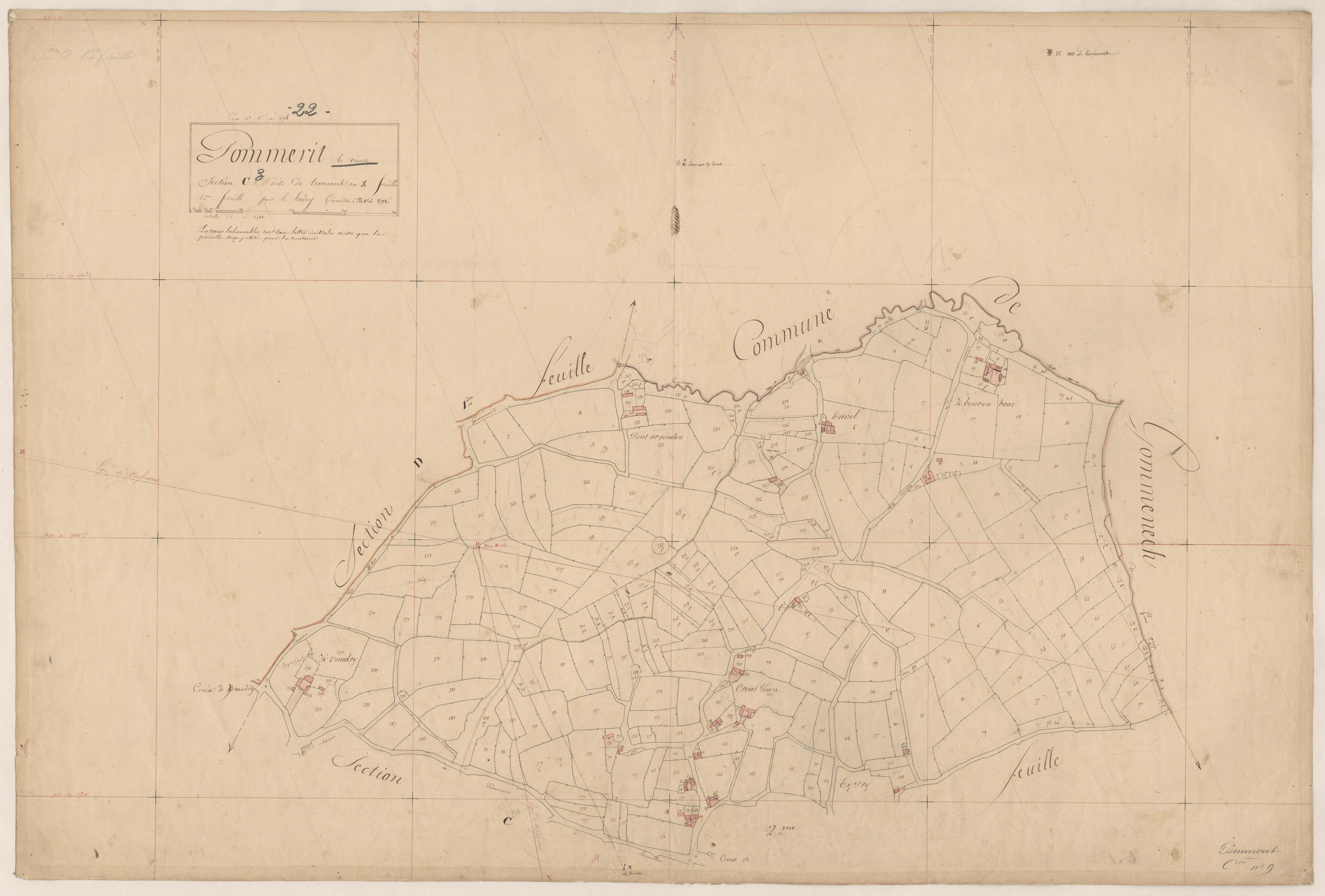 Pommerit-le-Vicomte - Section C, 1re feuille