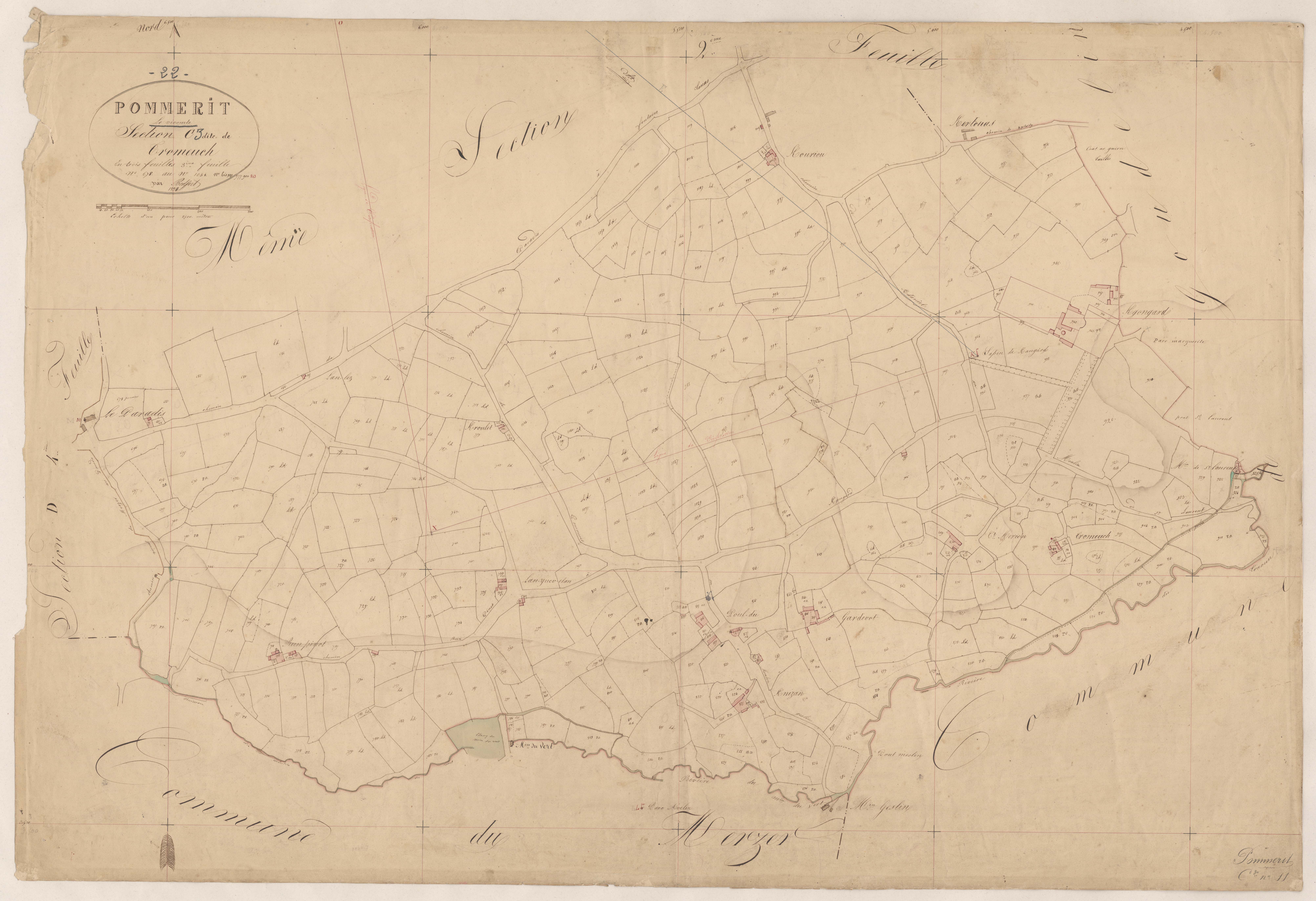 Pommerit-le-Vicomte - Section C, 3e feuille
