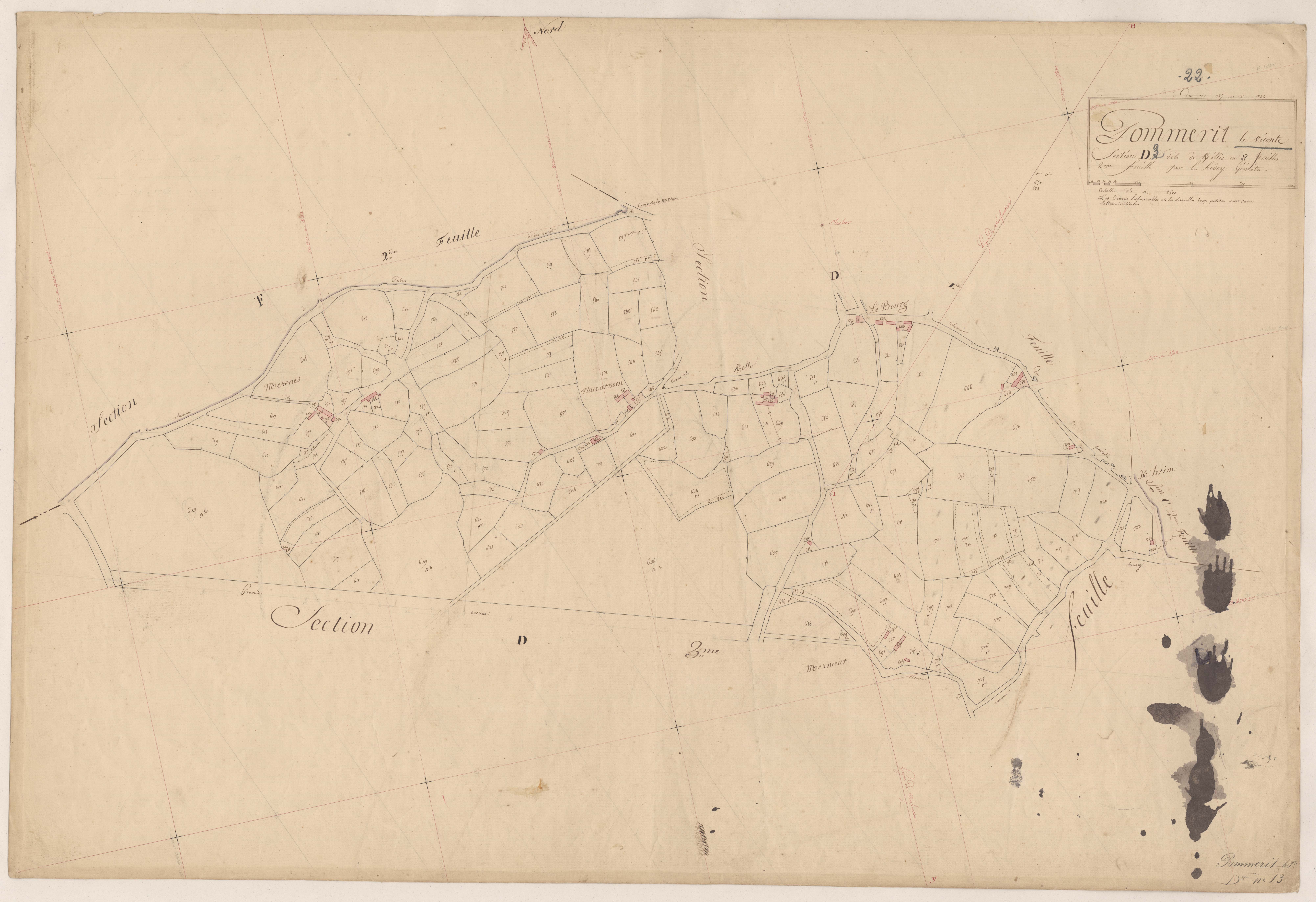 Pommerit-le-Vicomte - Section D, 2e feuille
