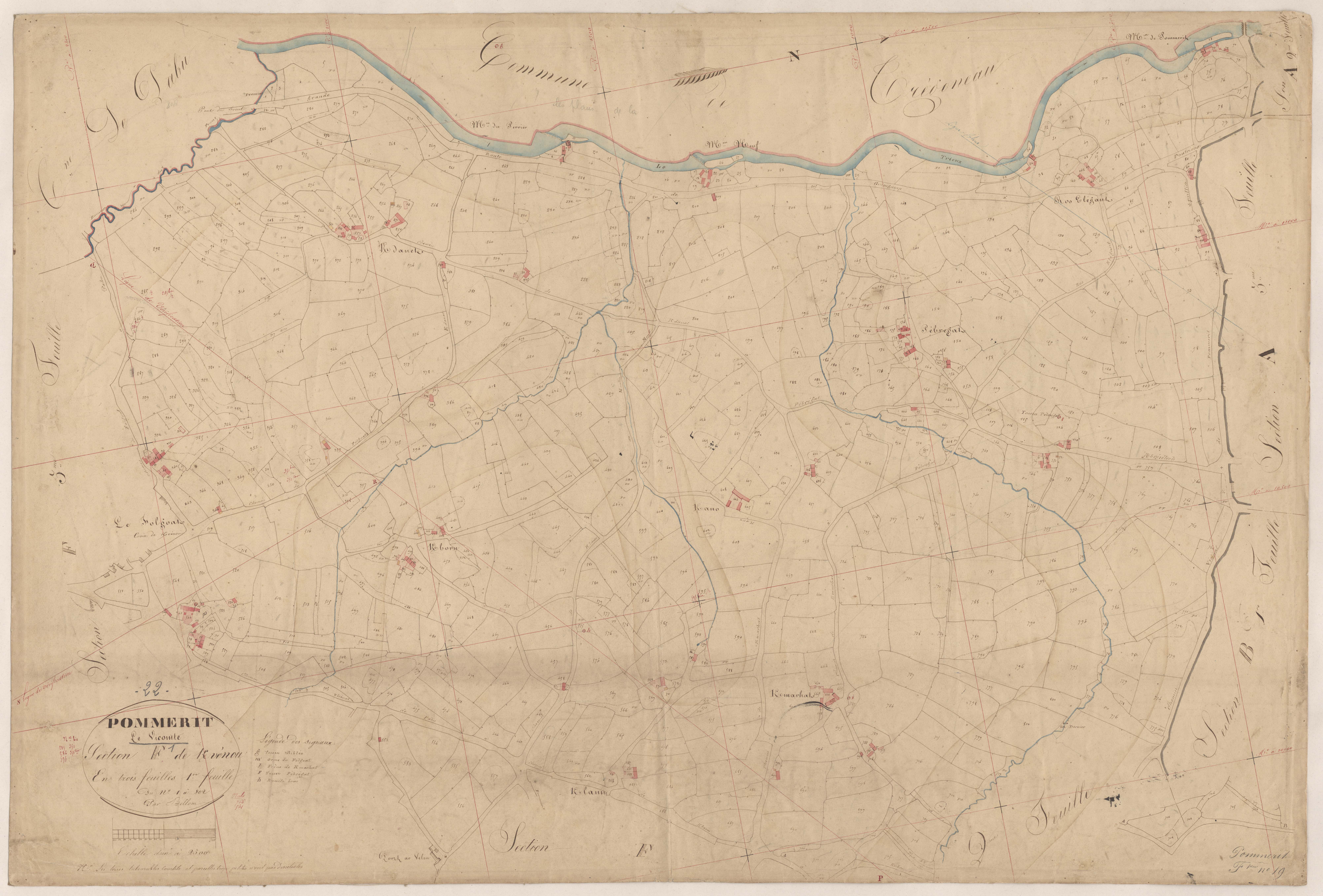 Pommerit-le-Vicomte - Section F, 1re feuille