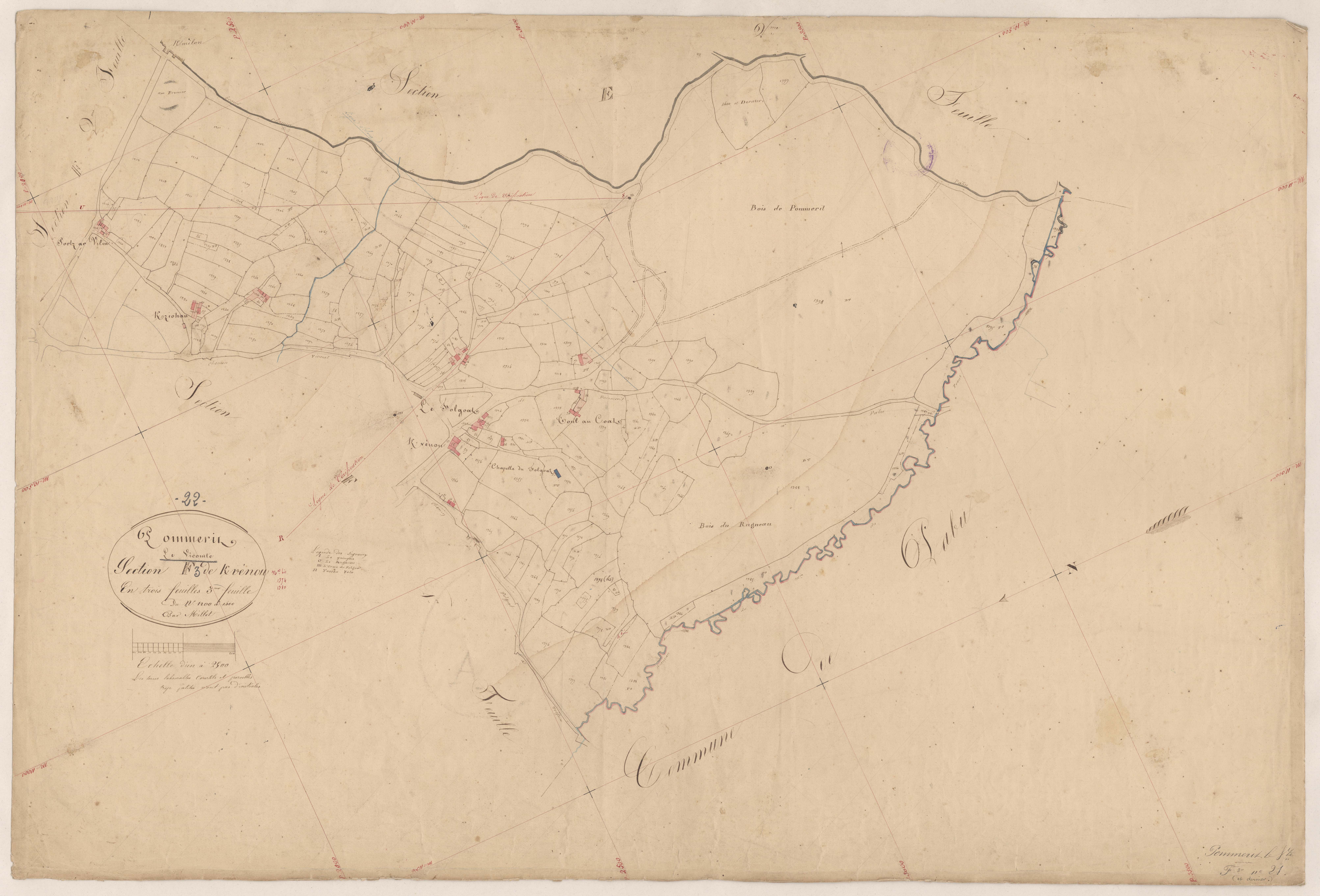 Pommerit-le-Vicomte - Section F, 3e feuille