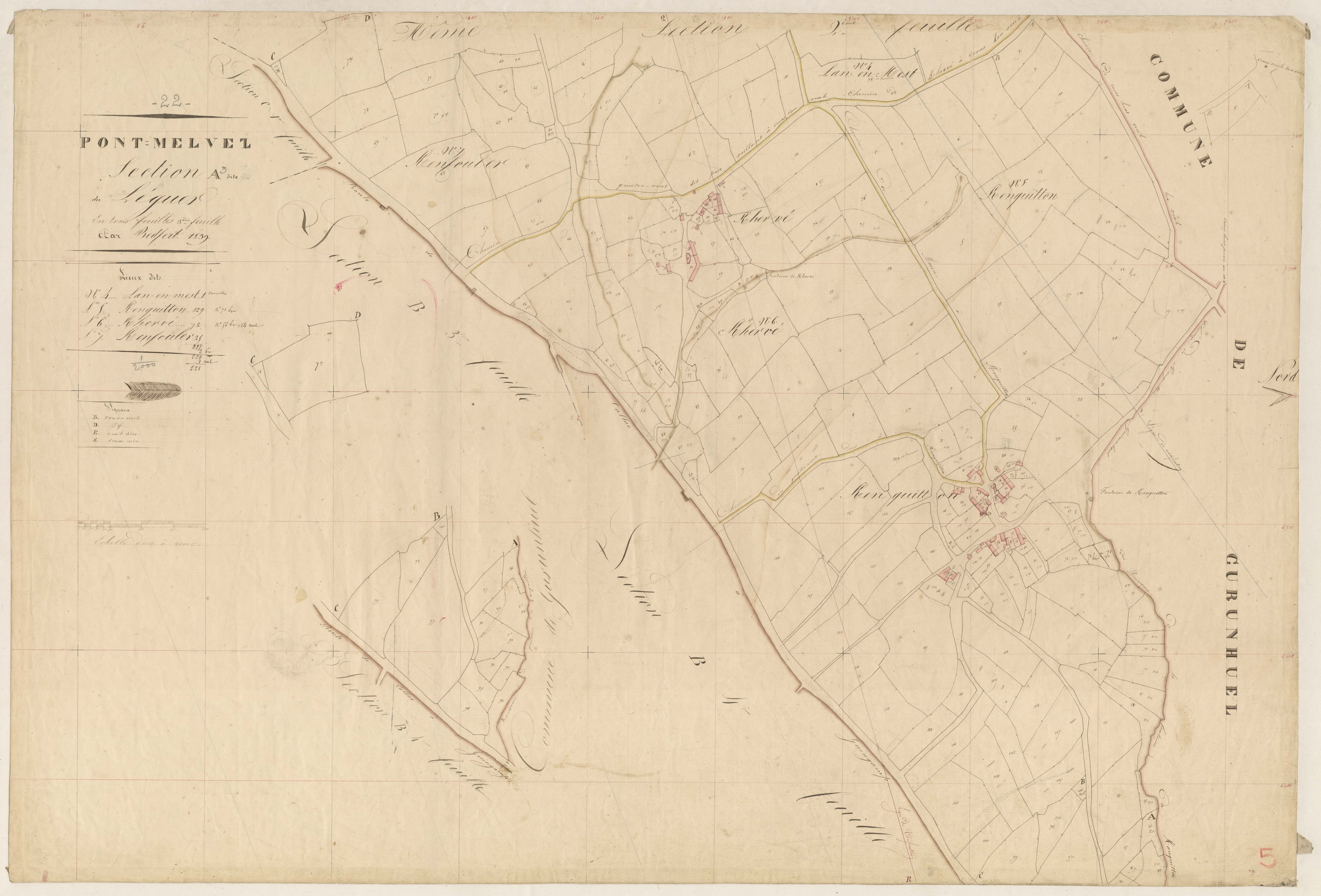 Pont-Melvez - Section A, 3e feuille