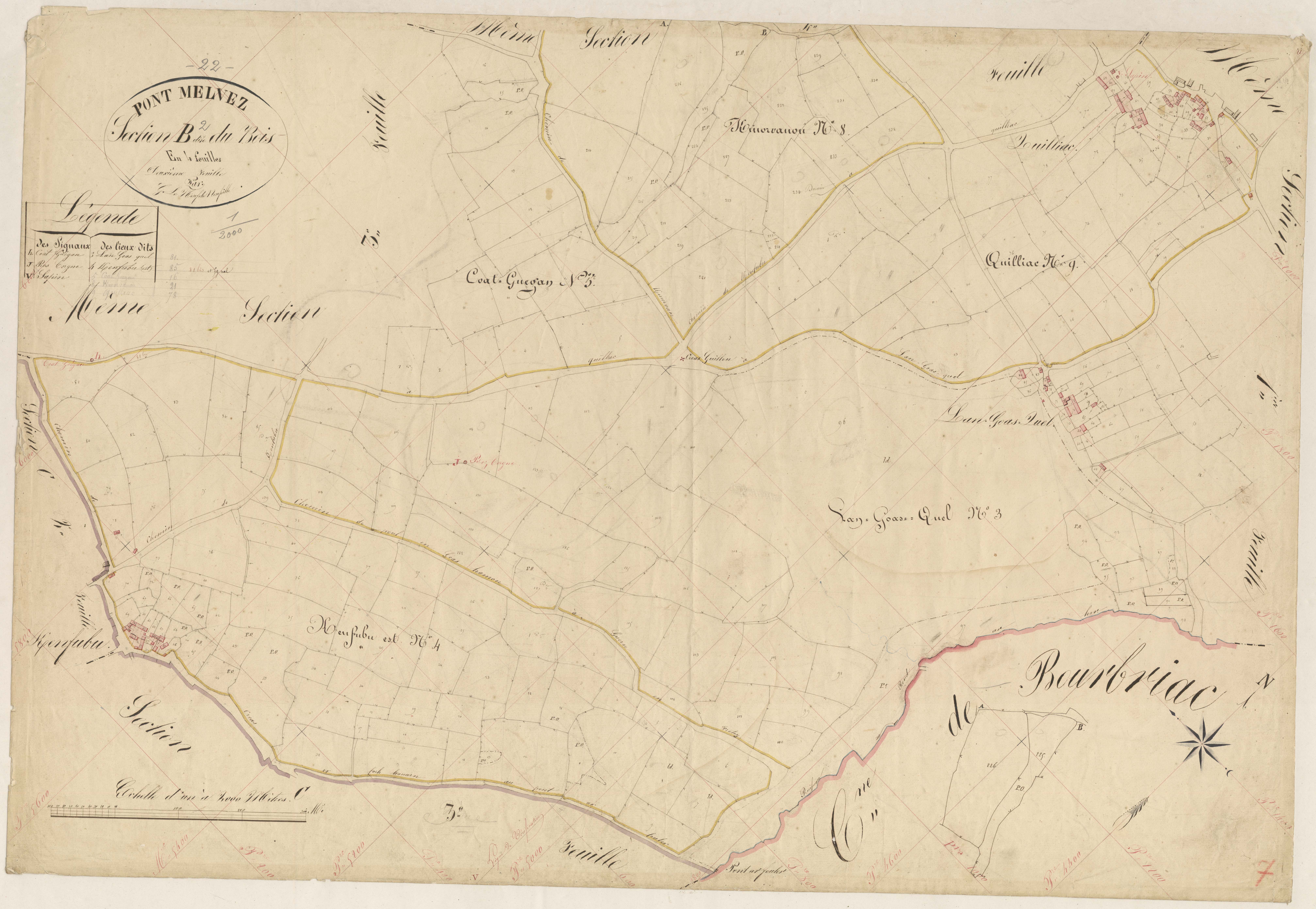 Pont-Melvez - Section B, 2e feuille