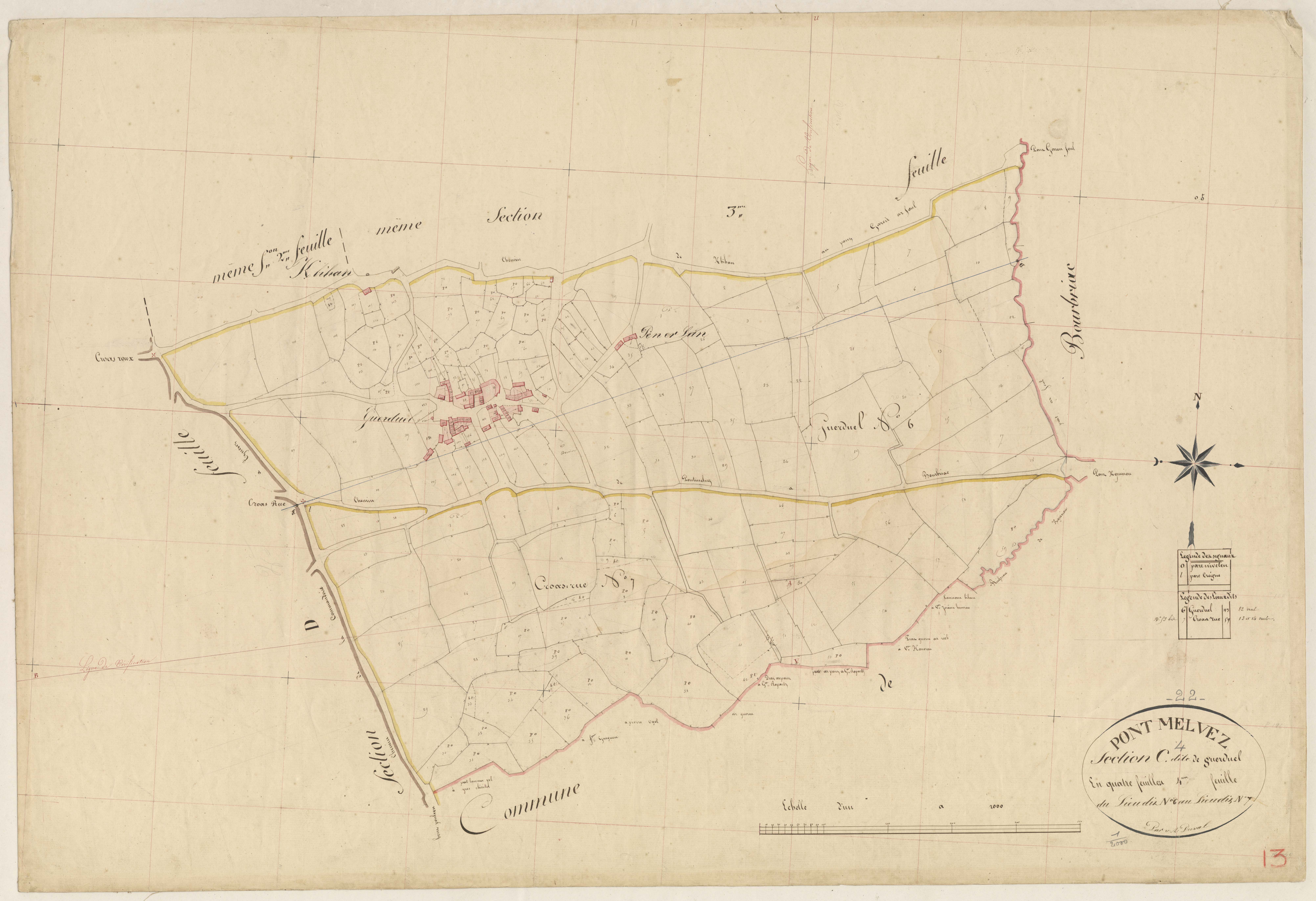 Pont-Melvez - Section C, 4e feuille
