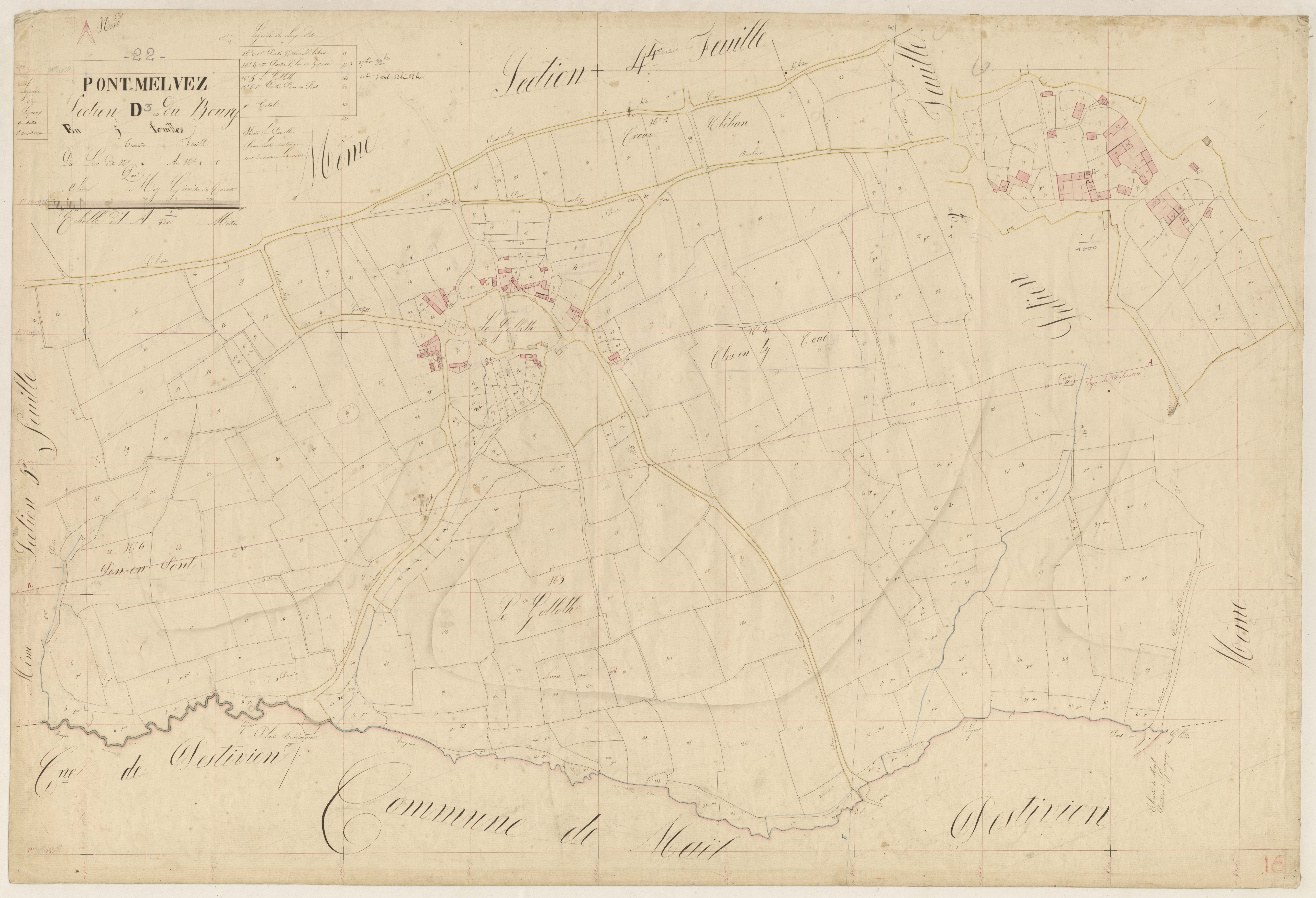 Pont-Melvez - Section D, 3e feuille