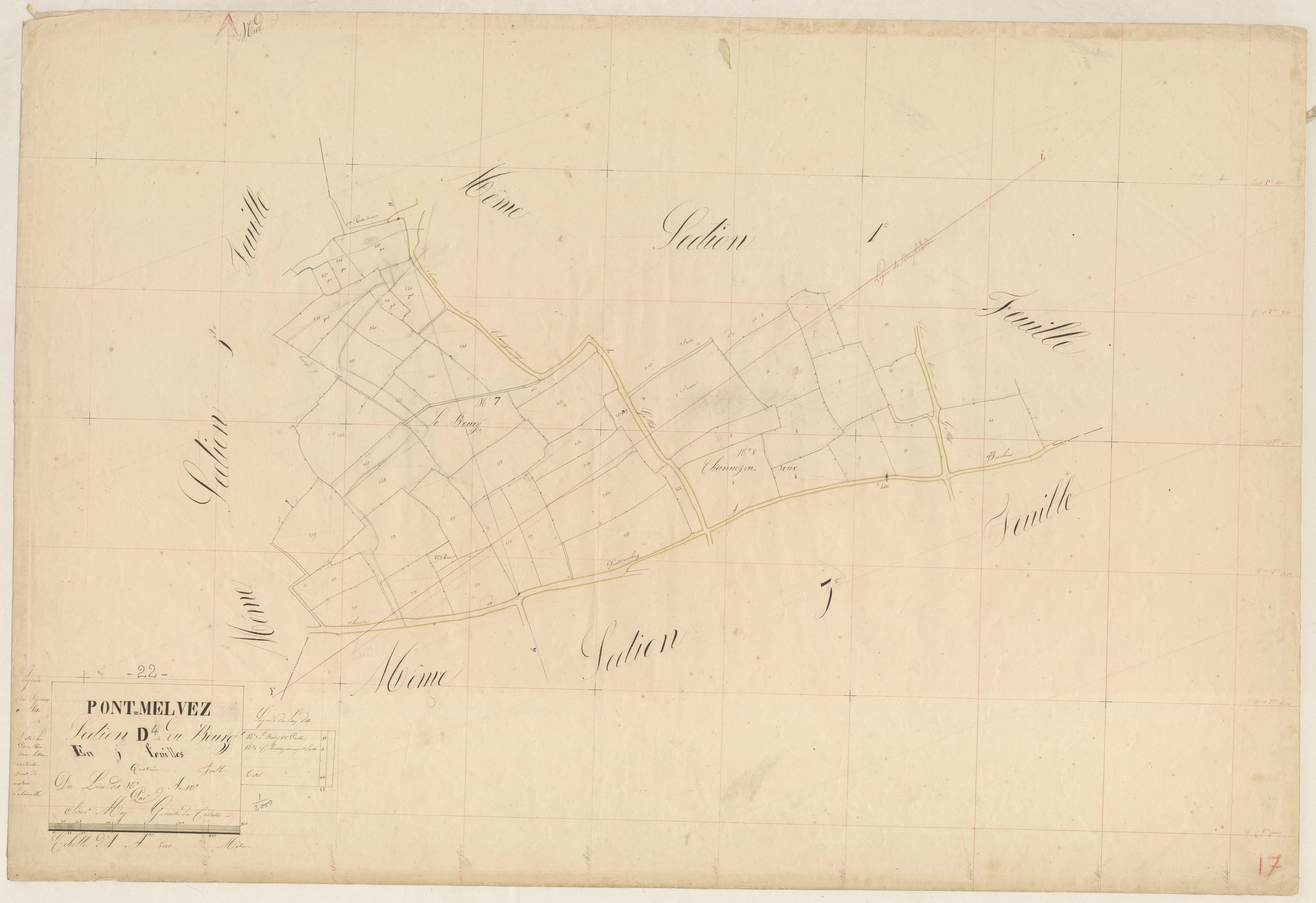 Pont-Melvez - Section D, 4e feuille