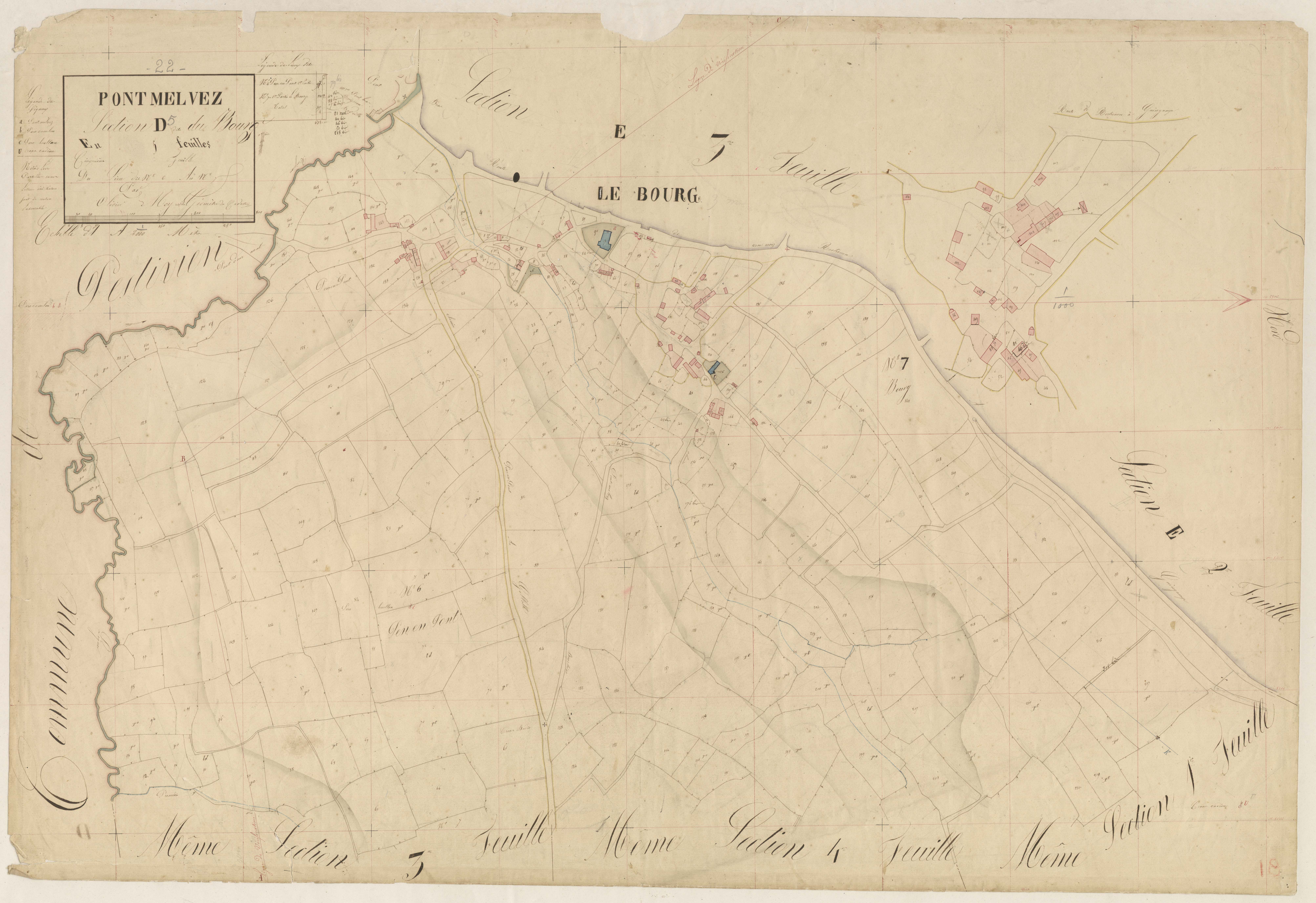 Pont-Melvez - Section D, 5e feuille