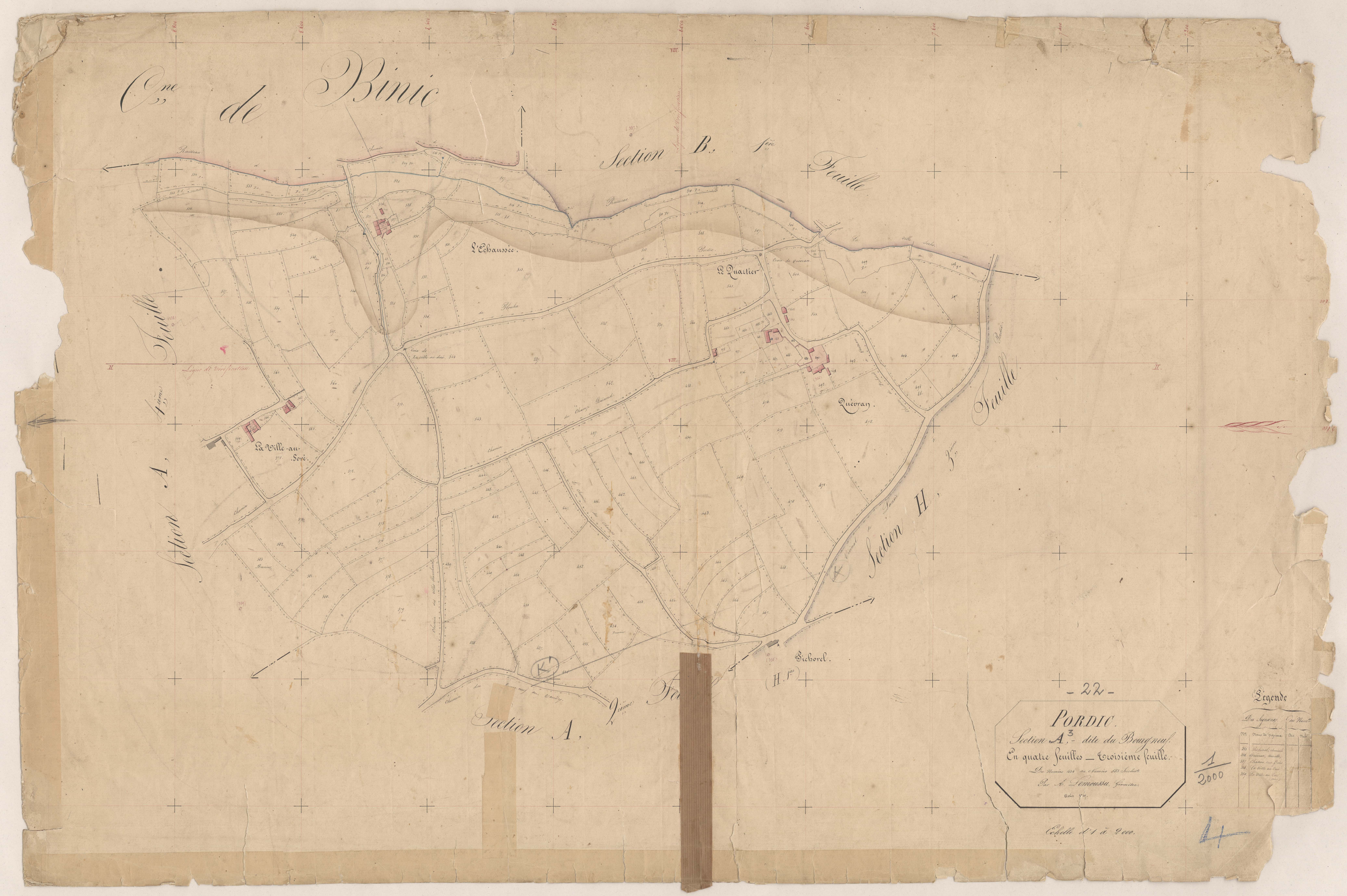Pordic - Section A, 3e feuille