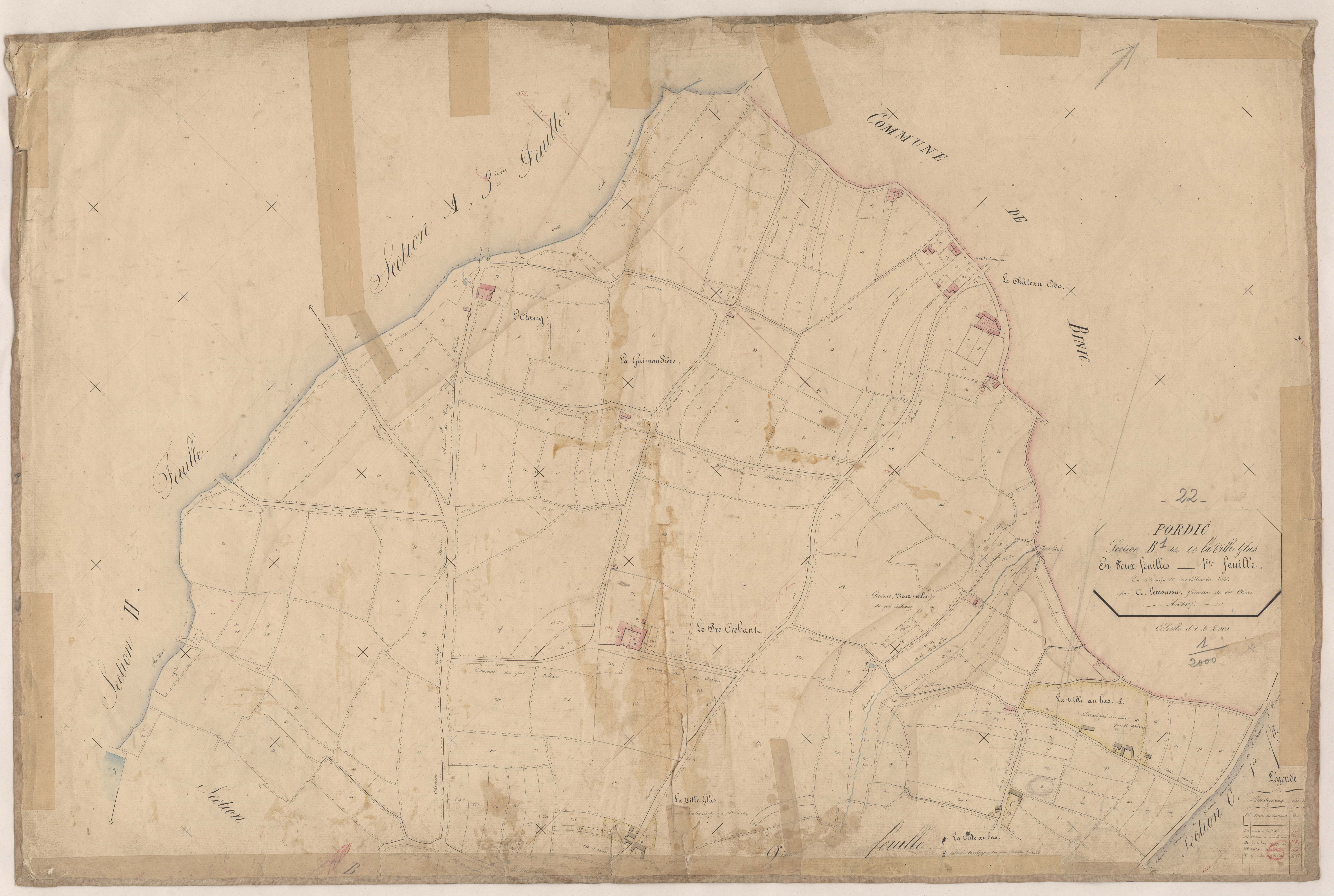 Pordic - Section B, 1re feuille