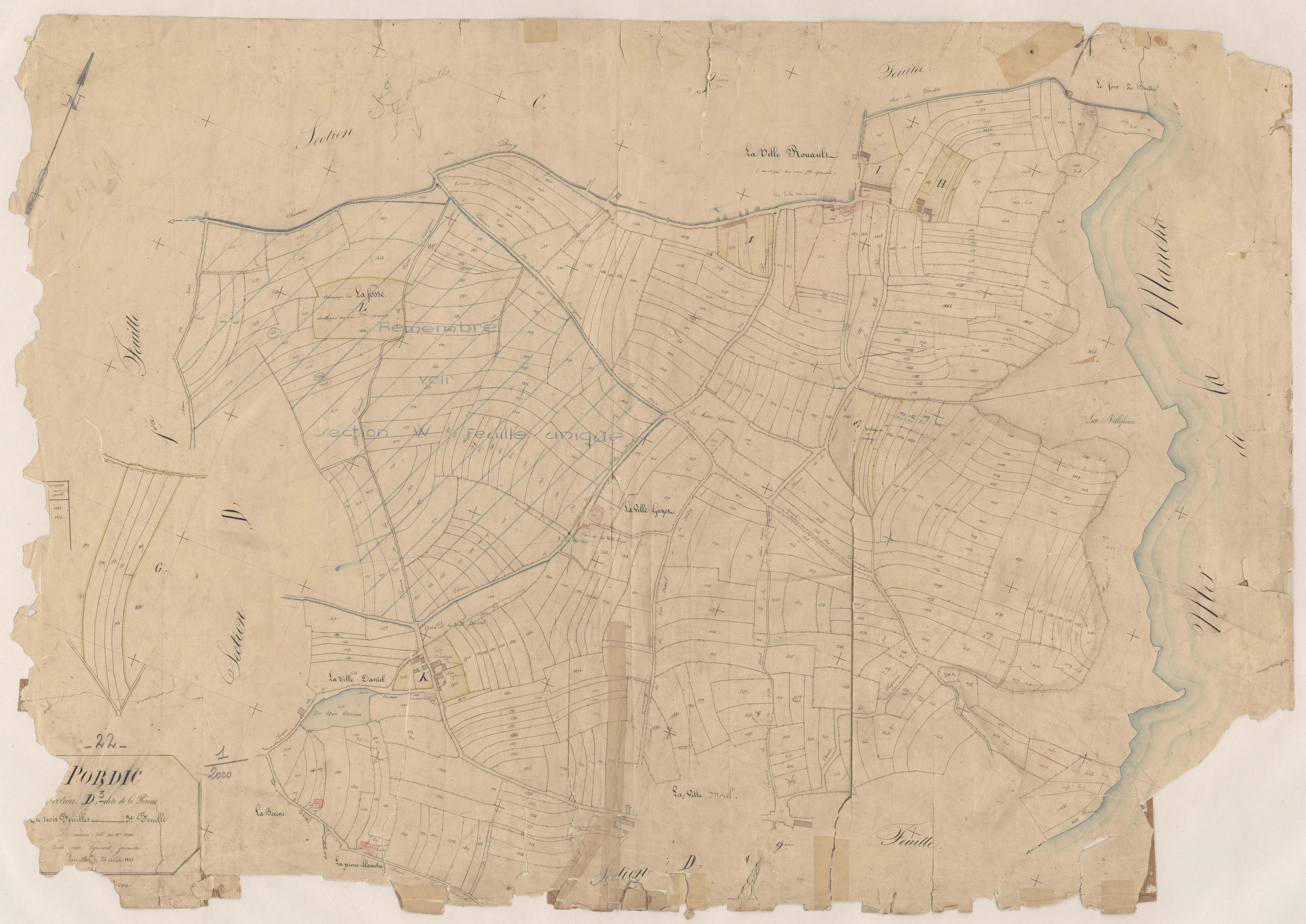 Pordic - Section D, 3e feuille
