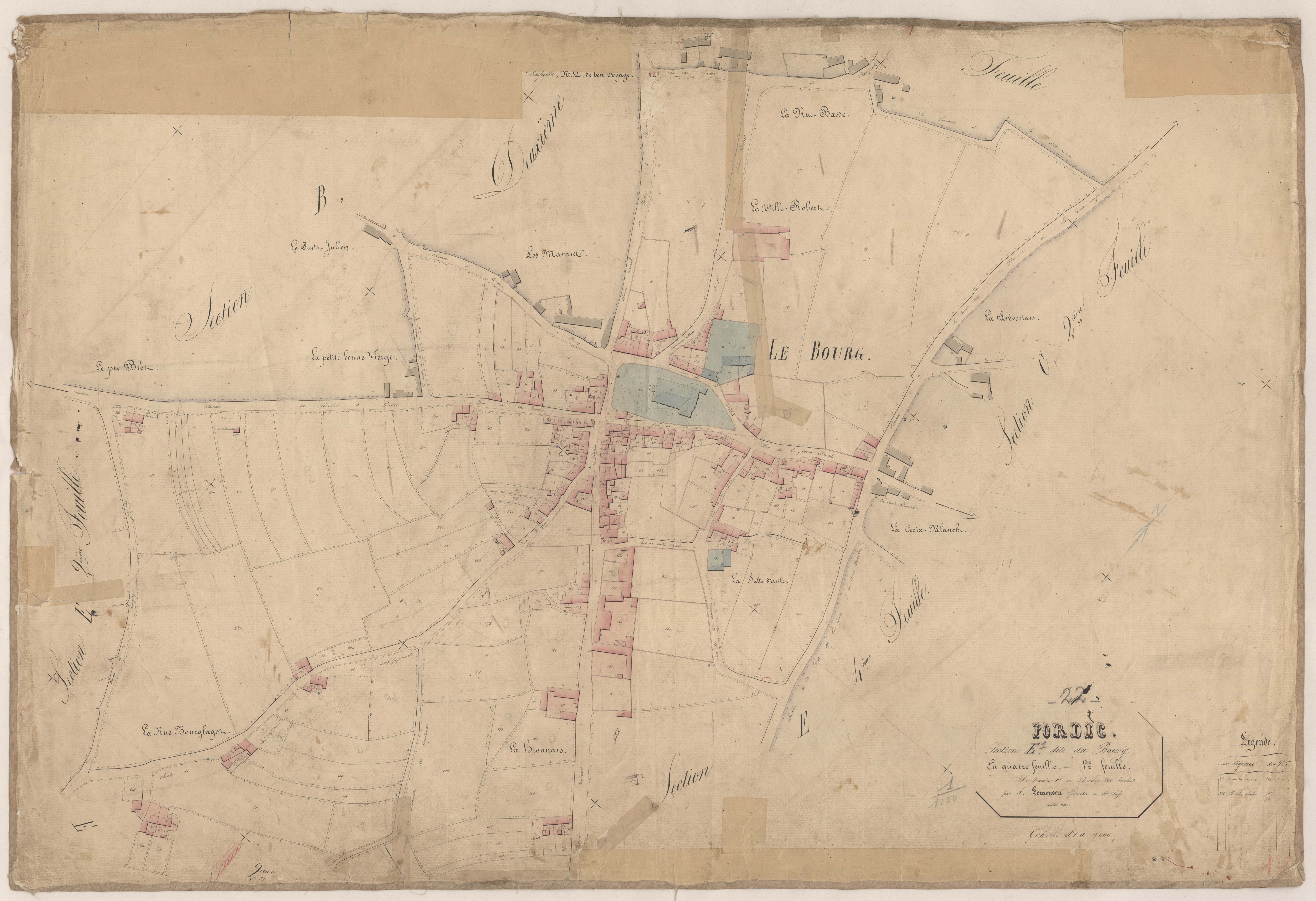 Pordic - Section E, 1re feuille