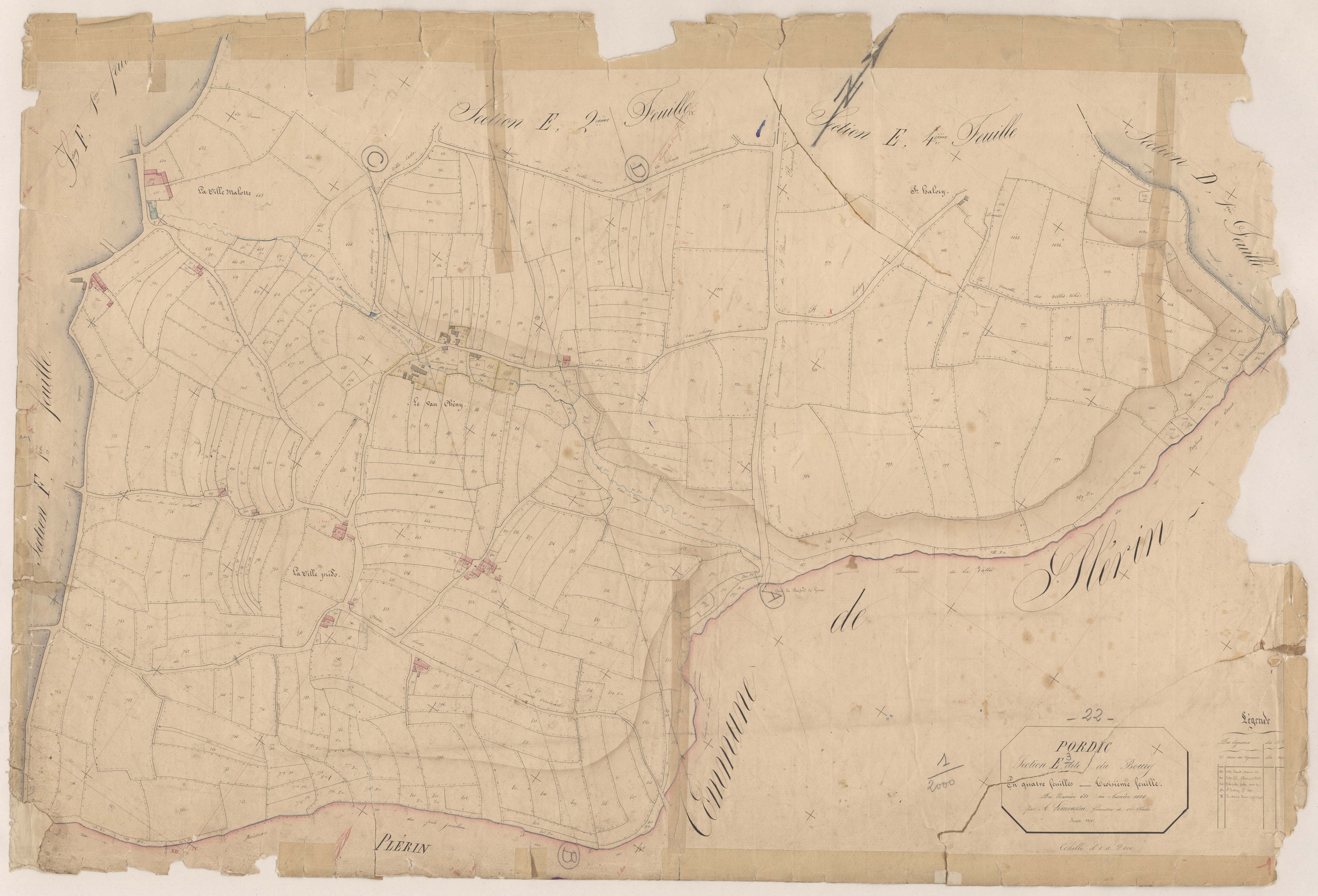 Pordic - Section E, 3e feuille