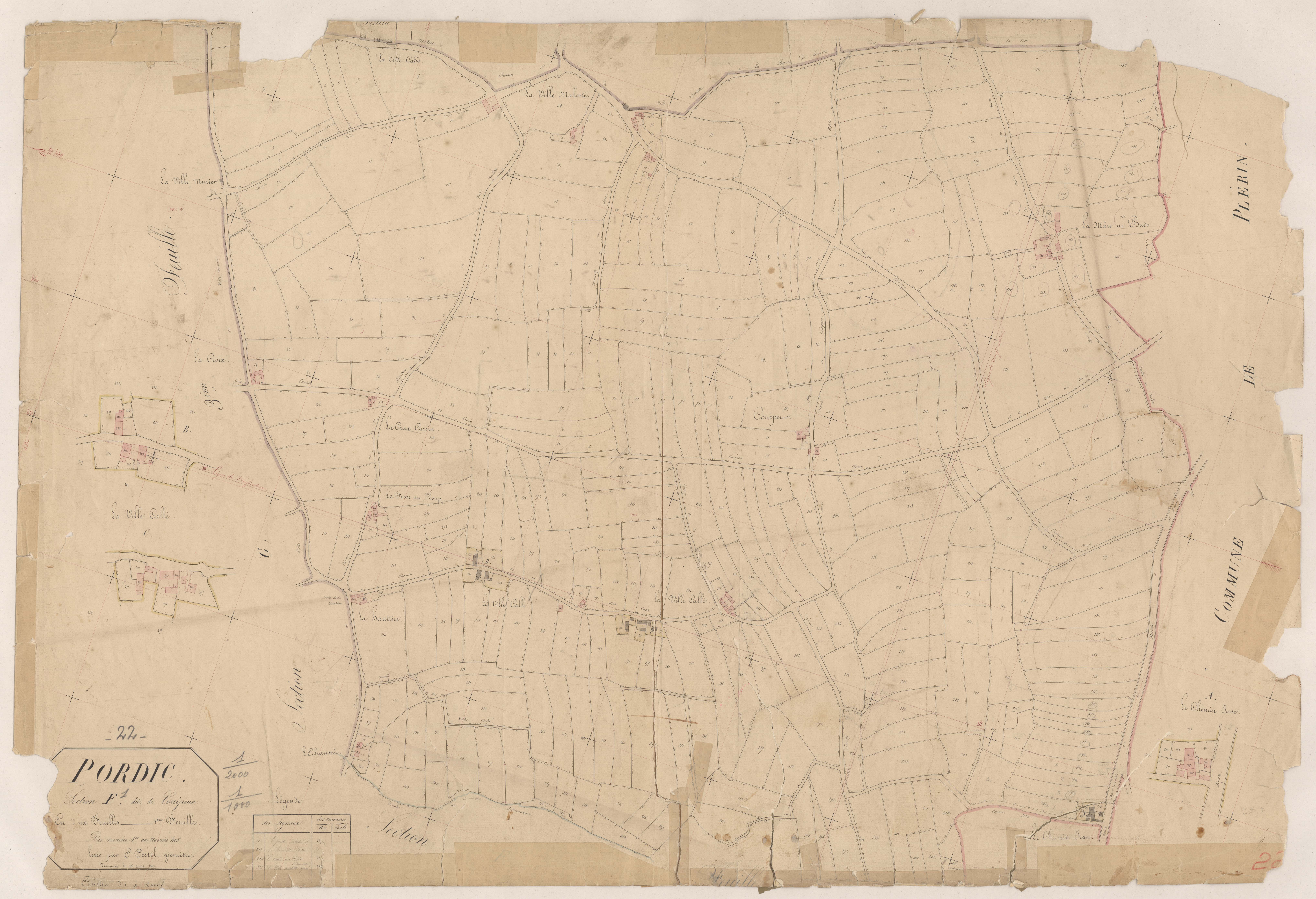 Pordic - Section F, 1re feuille