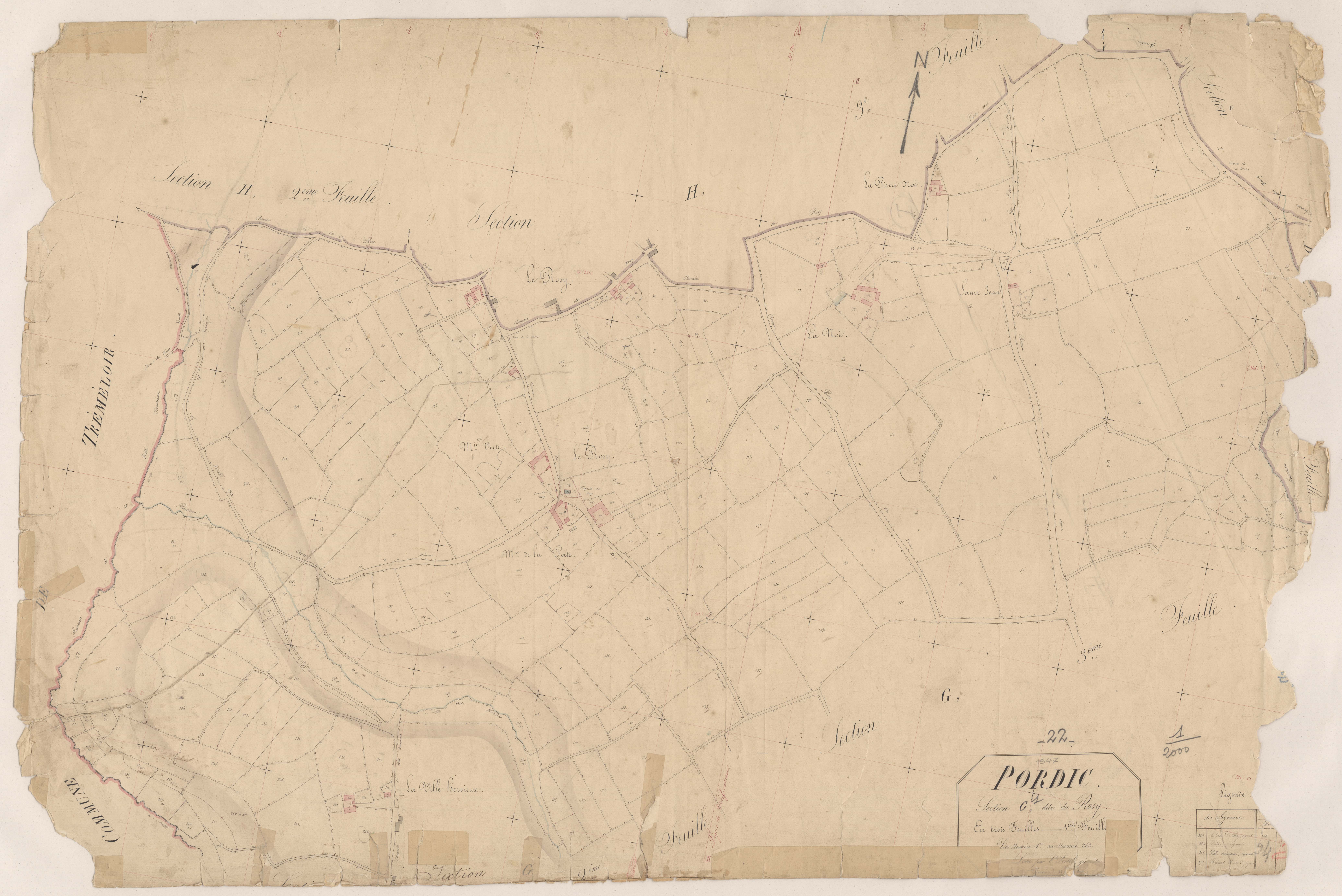 Pordic - Section G, 1re feuille