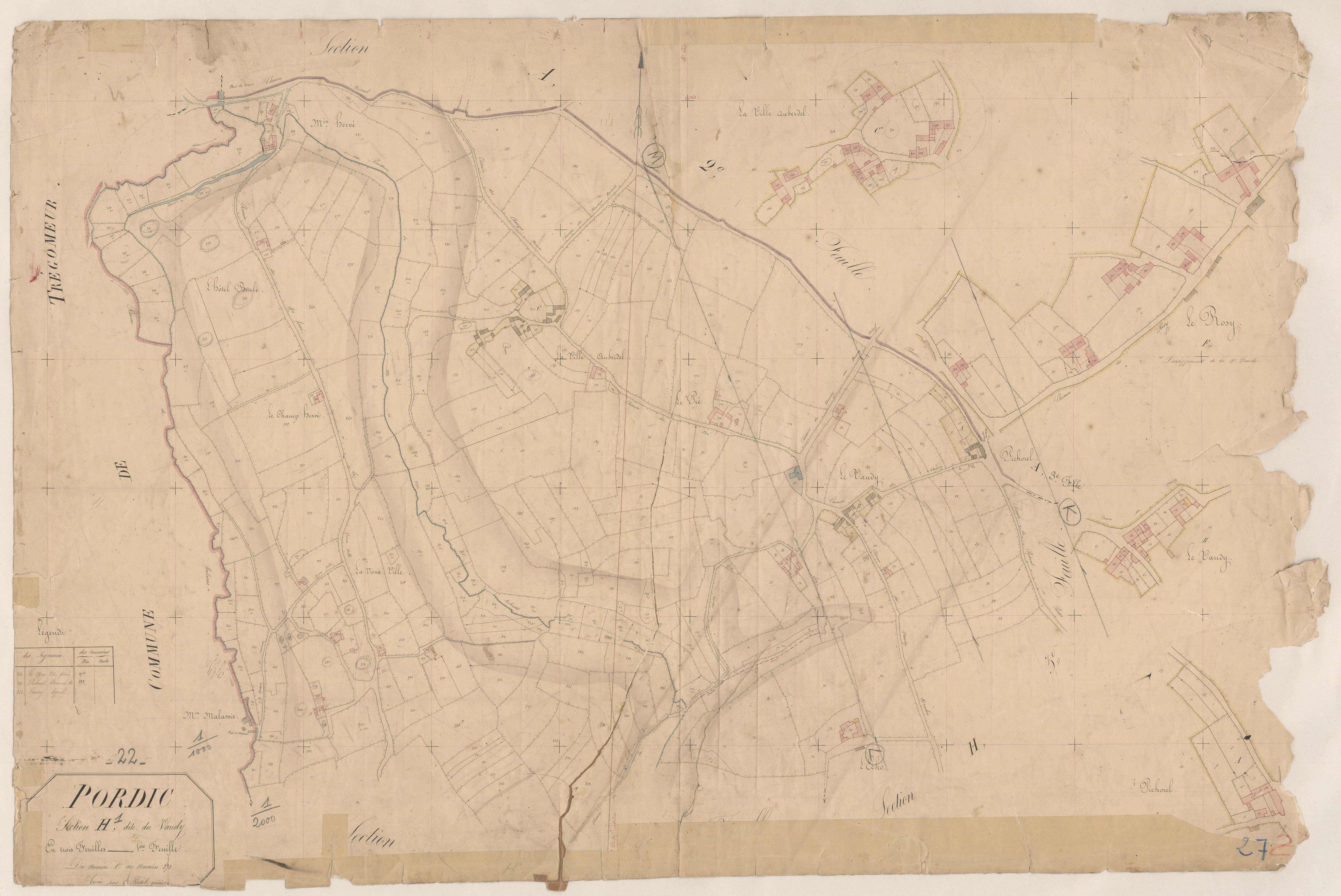 Pordic - Section H, 1re feuille